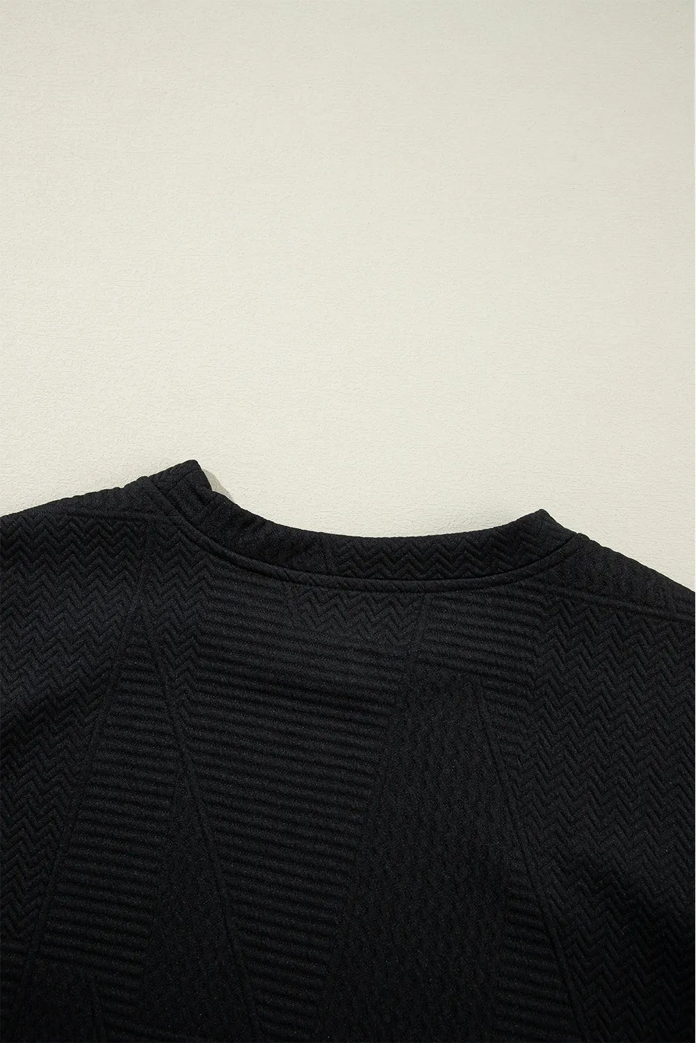 Black Ruffled Sleeve Summer Top and Cropped Loose Pants Set
