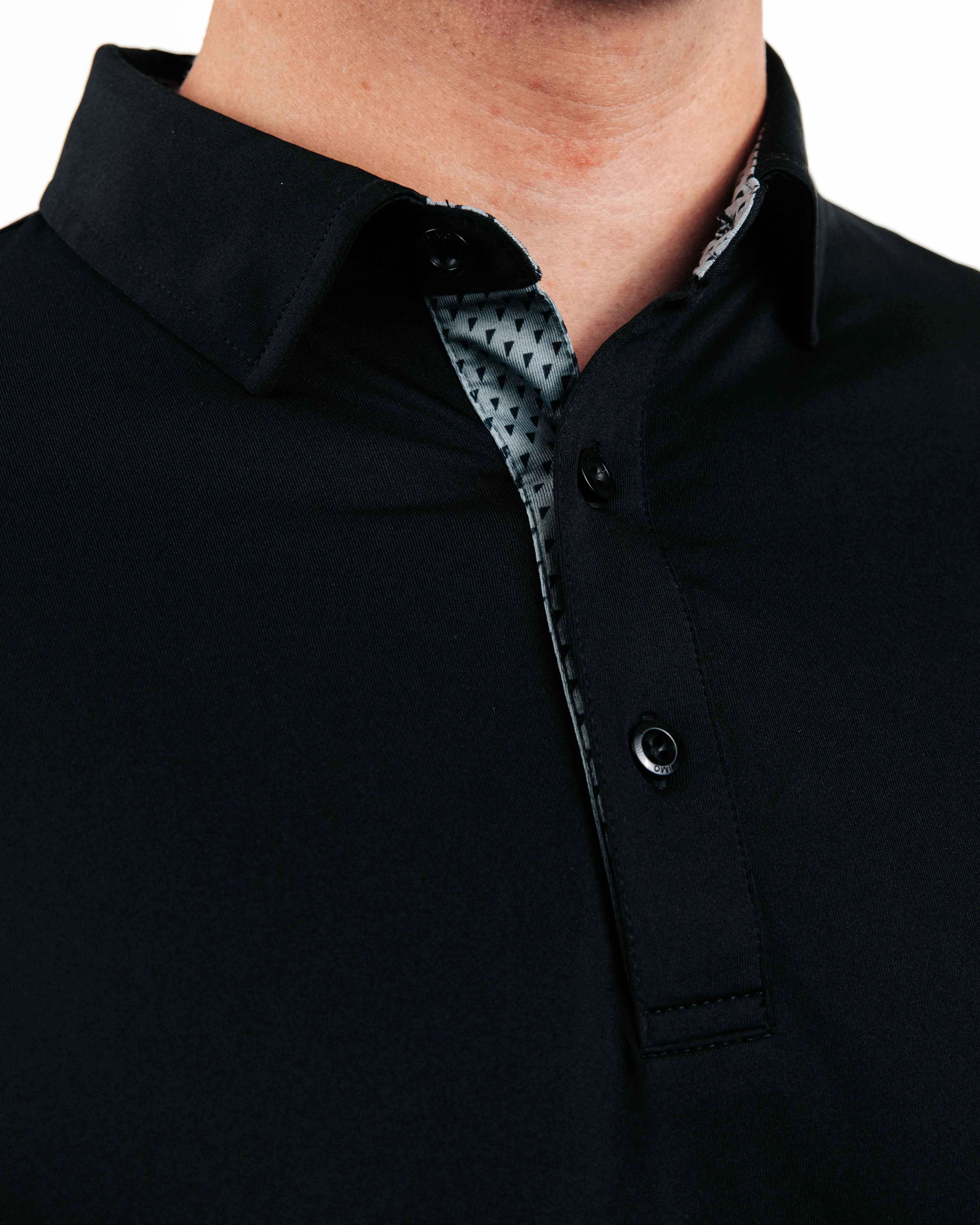 High Stretch Fabric UltraSoft Lining Black Classic Polo