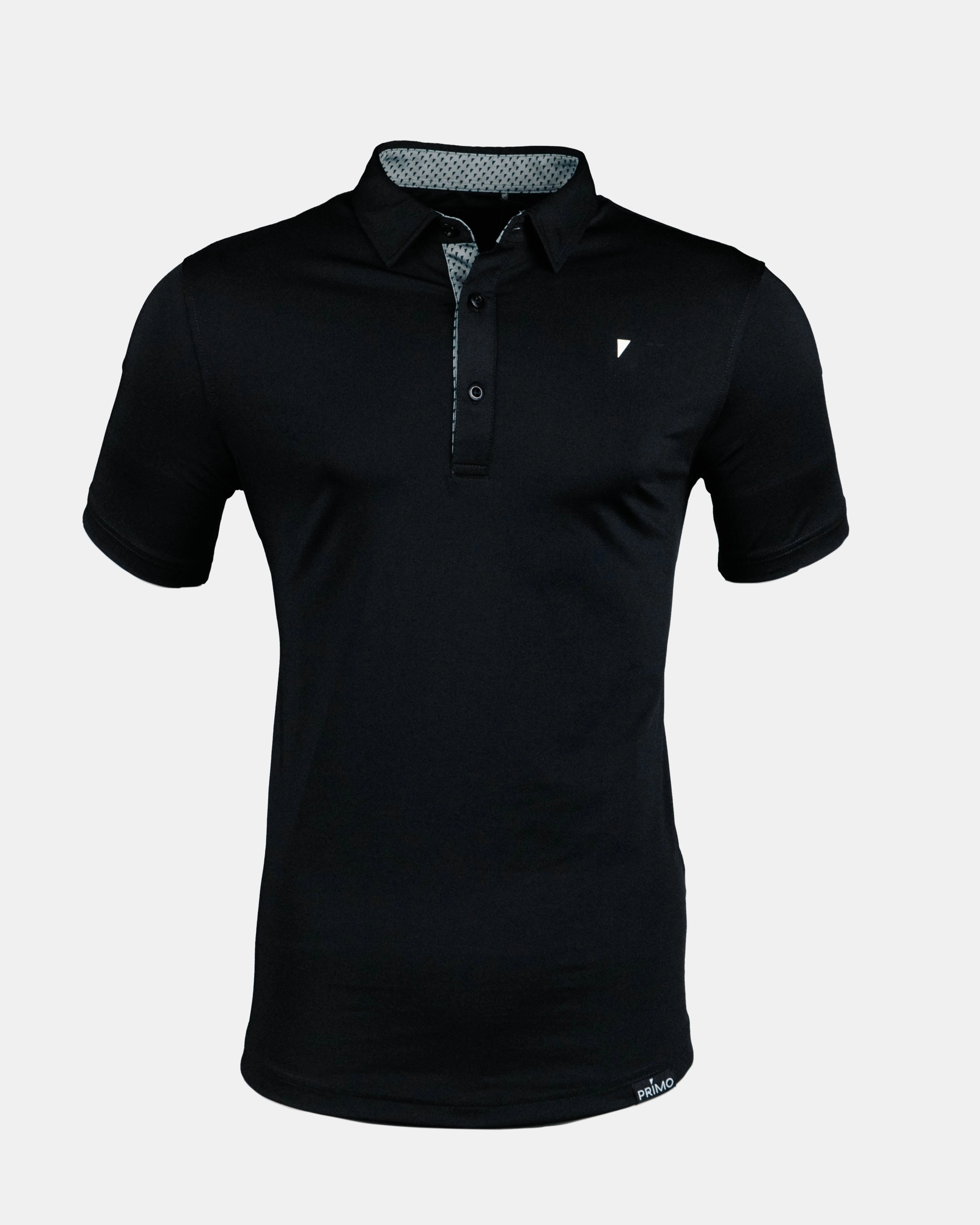 Black Classic Polo Workout Apparel