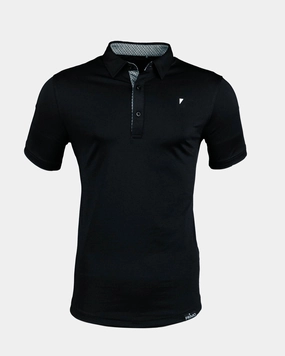 Black Classic Polo Workout Apparel