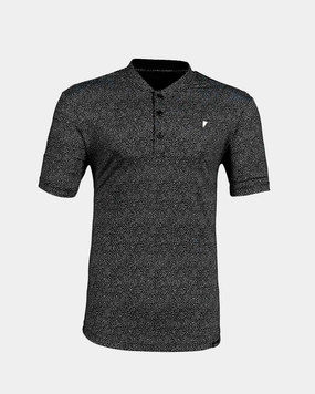 Black Pebble Blade Polo Wrinkle Resistant Finish Tailored Placket