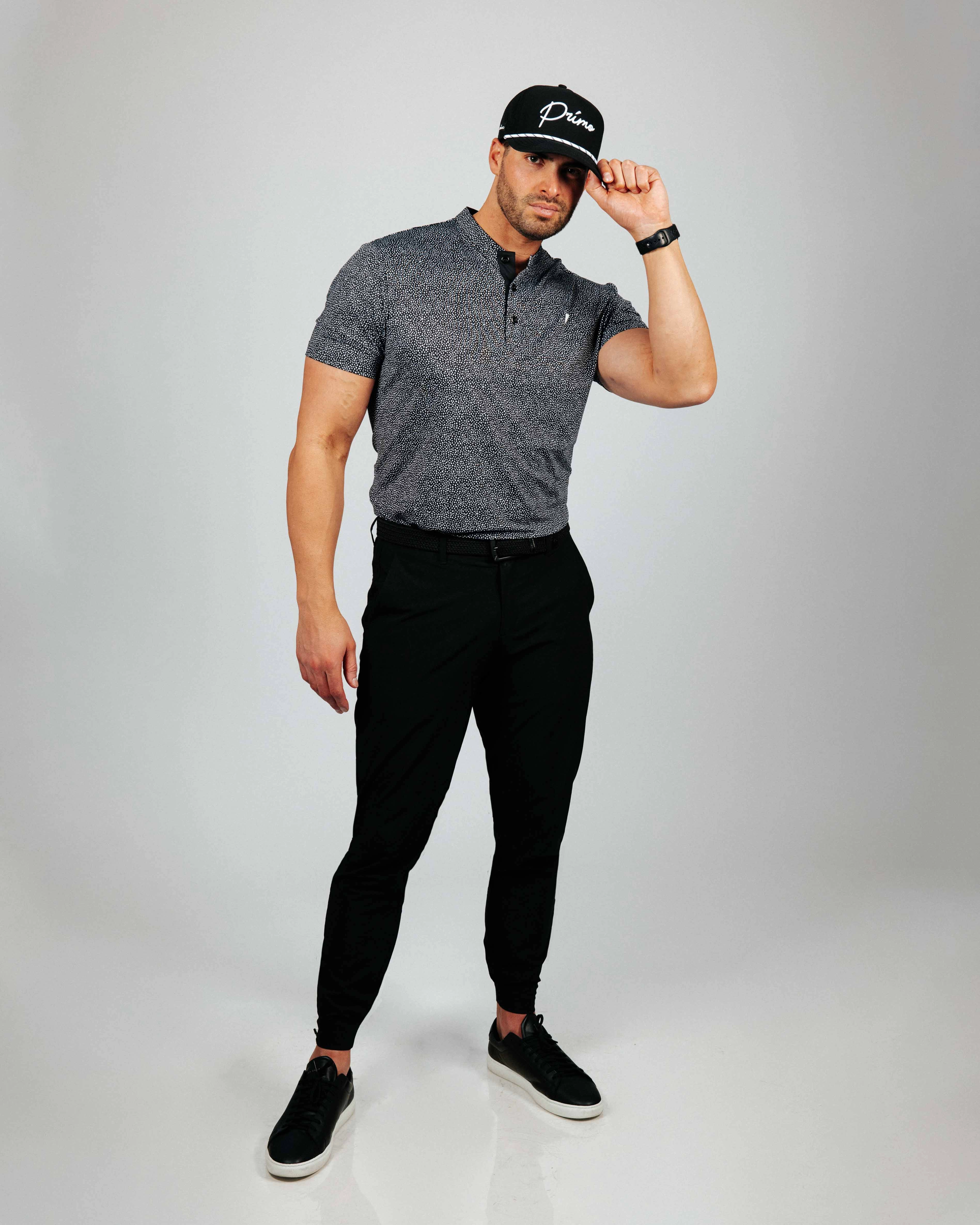 All Purpose Casual Cut Black Pebble Blade Polo