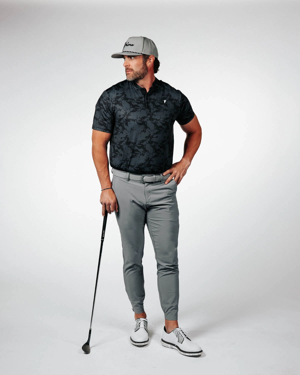Black Splatter Blade Polo Eco Friendly Fabric