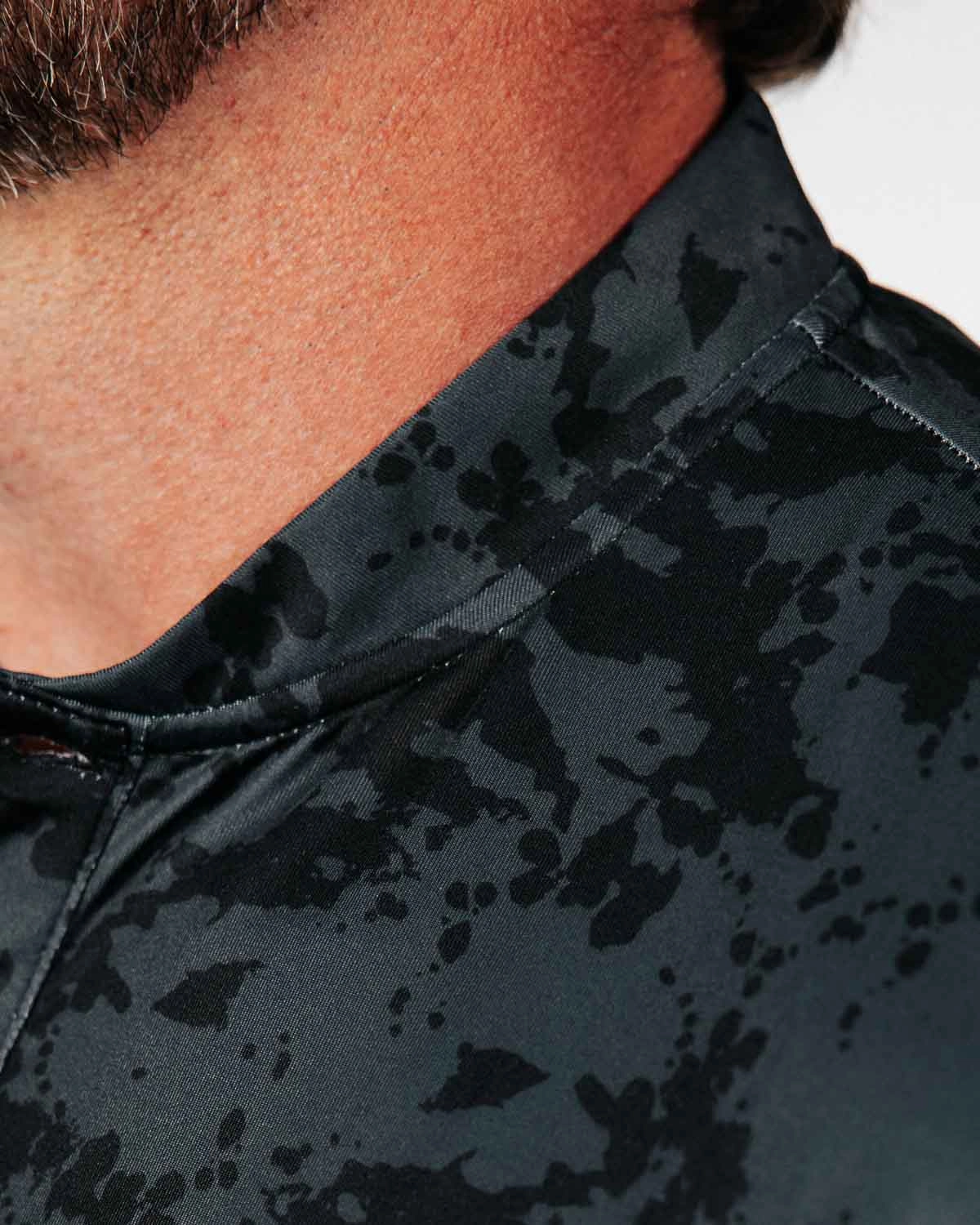 Black Splatter Blade Polo Formal Wear BioBased Fiber