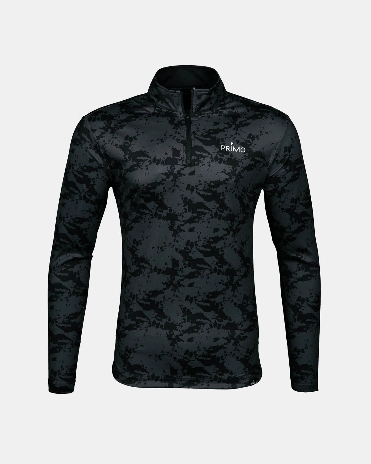 Black Splatter Classic Quarter Zip FlatlockSeams