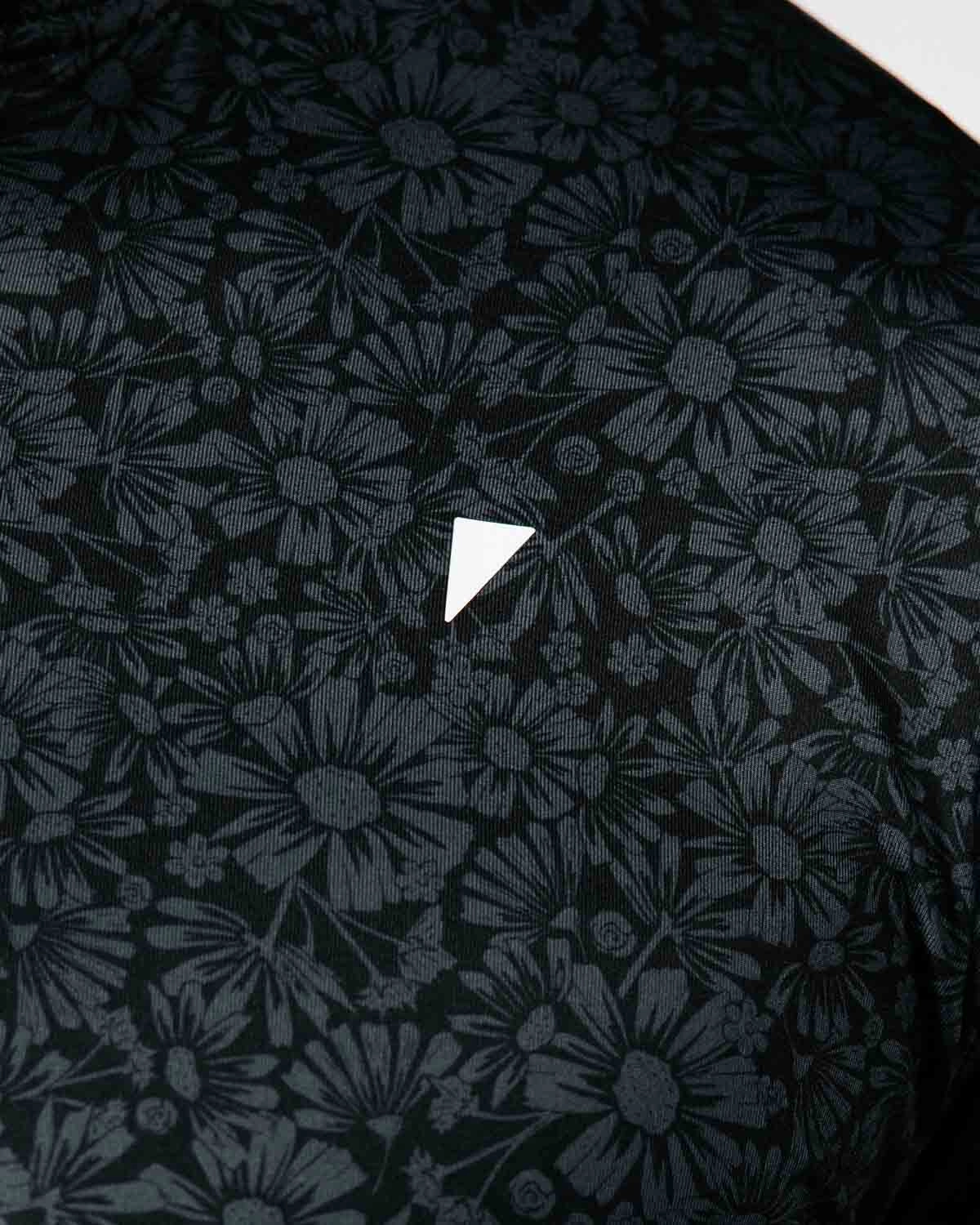 ReinforcedHem Black Sunflower Blade Polo
