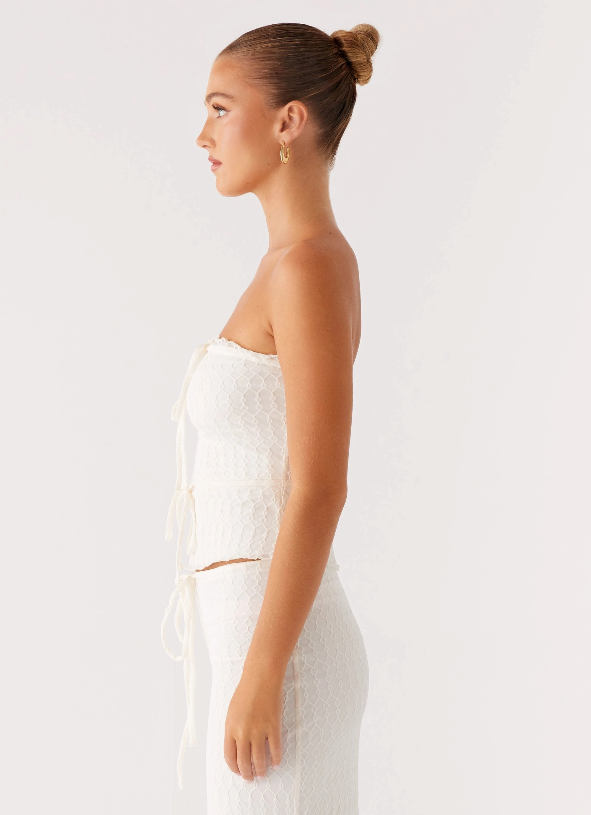 Reflective Safety Trim Blakely Tube Top - Ivory