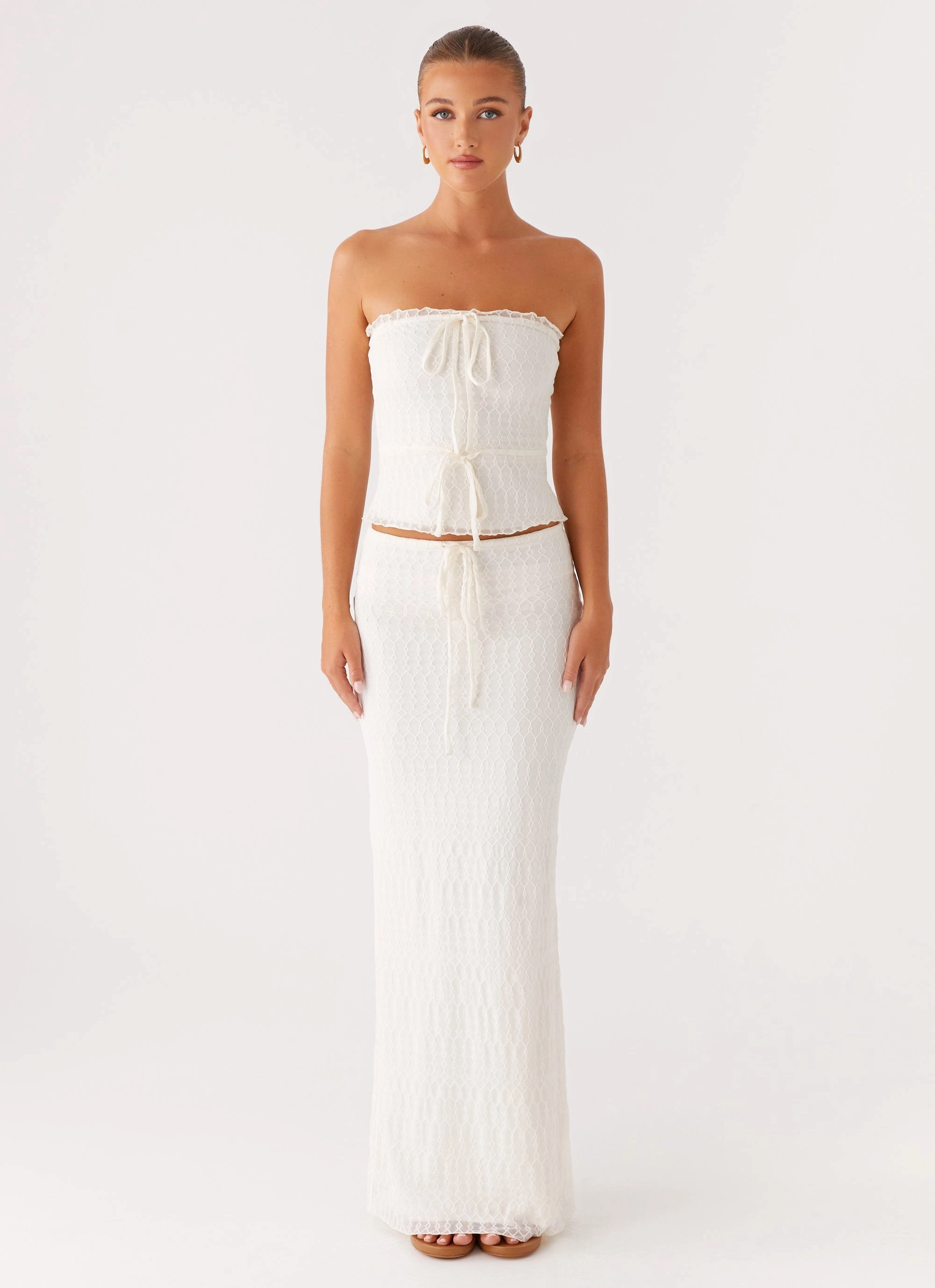 Blakely Tube Top - Ivory Non Restrictive Movement Modular Layering