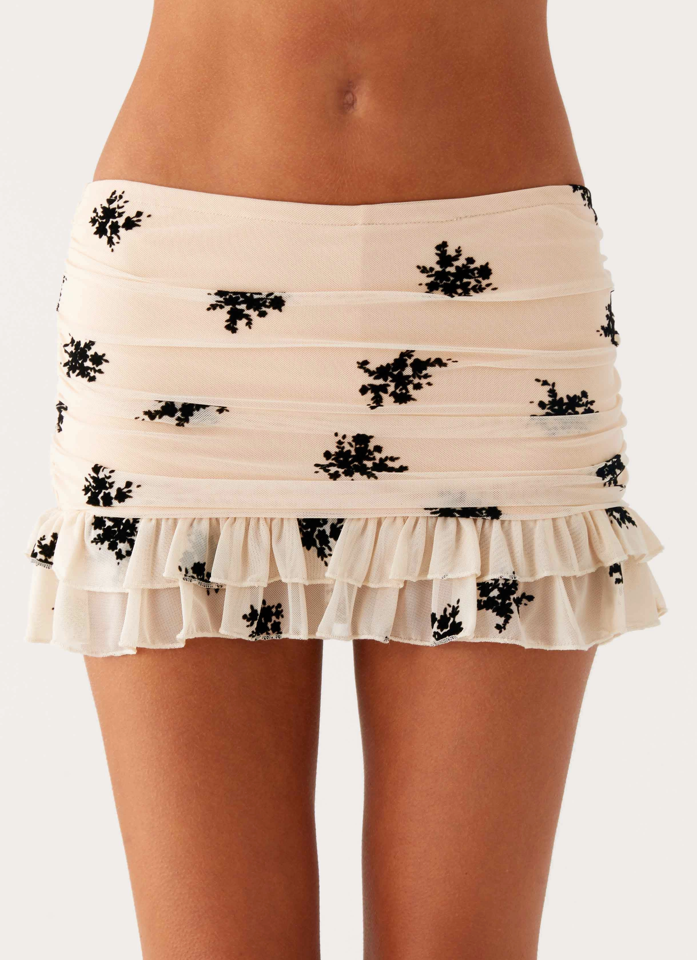 Water Resistant Blind Faith Flock Mini Skort - Cream