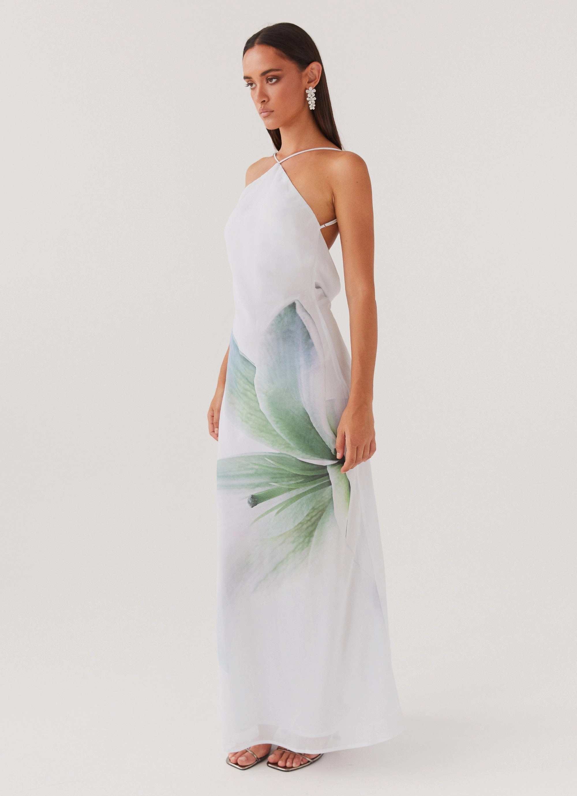 Blossom Hearts Maxi Dress - Dahlia Ash Chic Ensemble Silky Touch