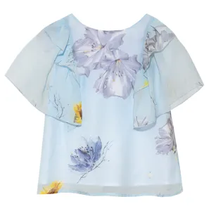 Blue Floral Blouse