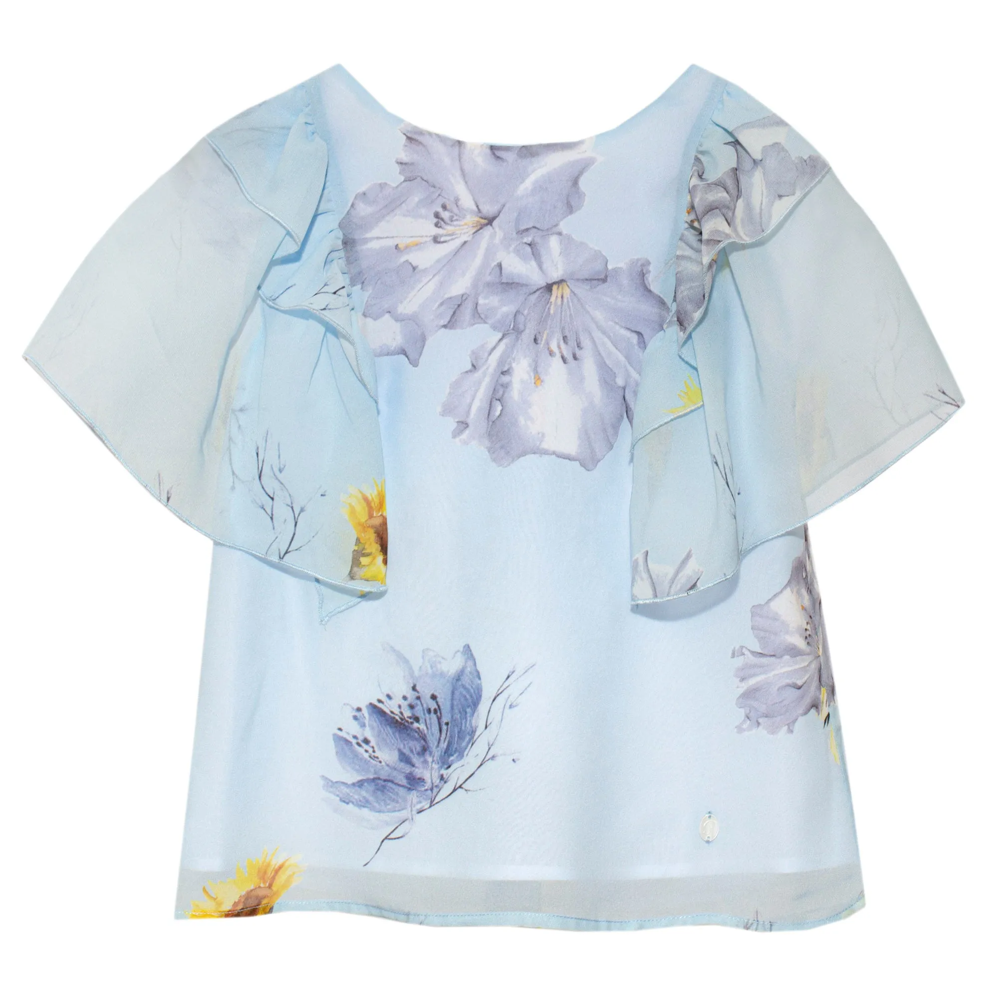 Blue Floral Blouse