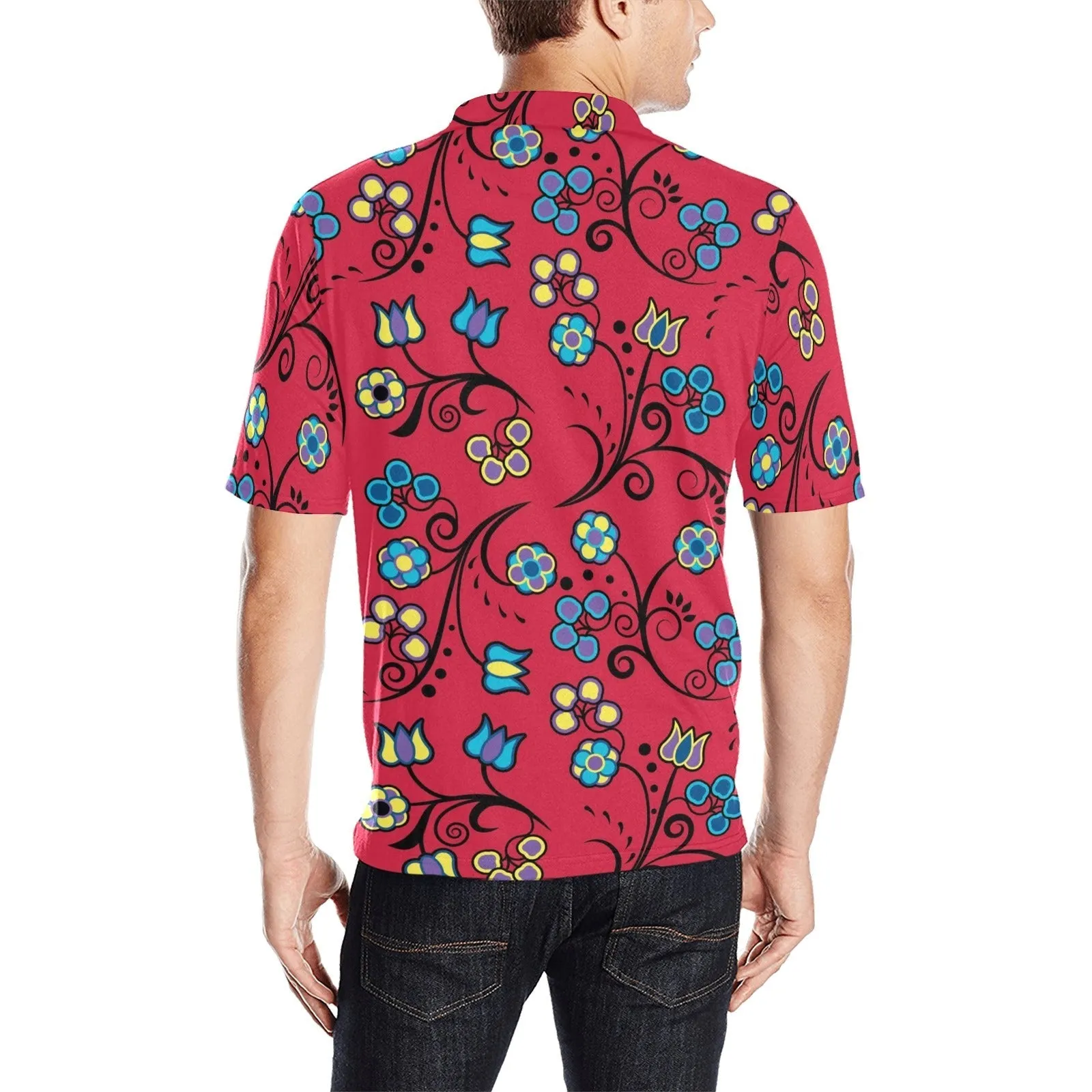 Blue Trio Cardinal Men's Polo Shirt