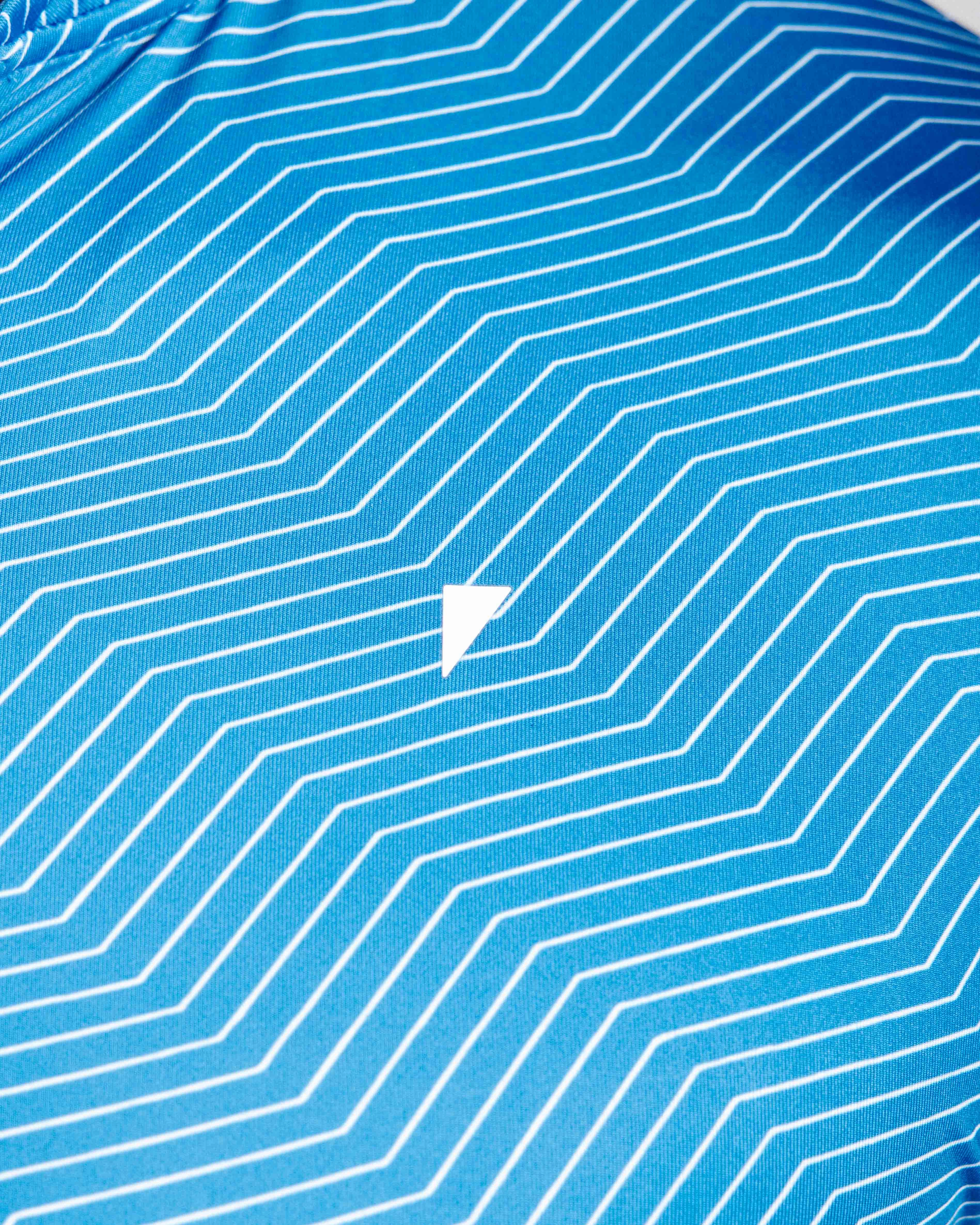 Blue Chevron Blade Polo HiddenPocket Layered Panel Design