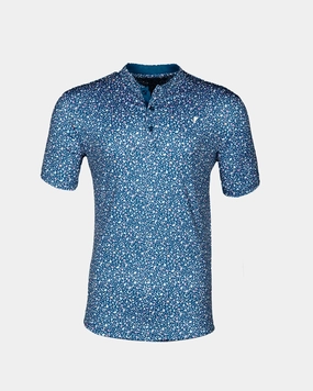 Non Restrictive Collar Loose Sweater Blue Stained Glass Blade Collar Polo