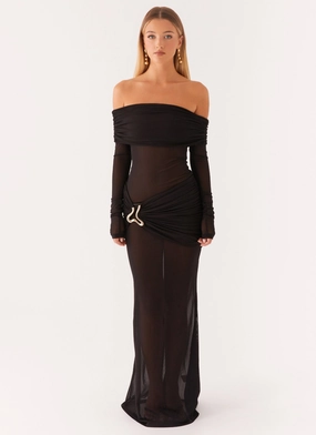 Liberty Maxi Dress - Black Soft Fashion