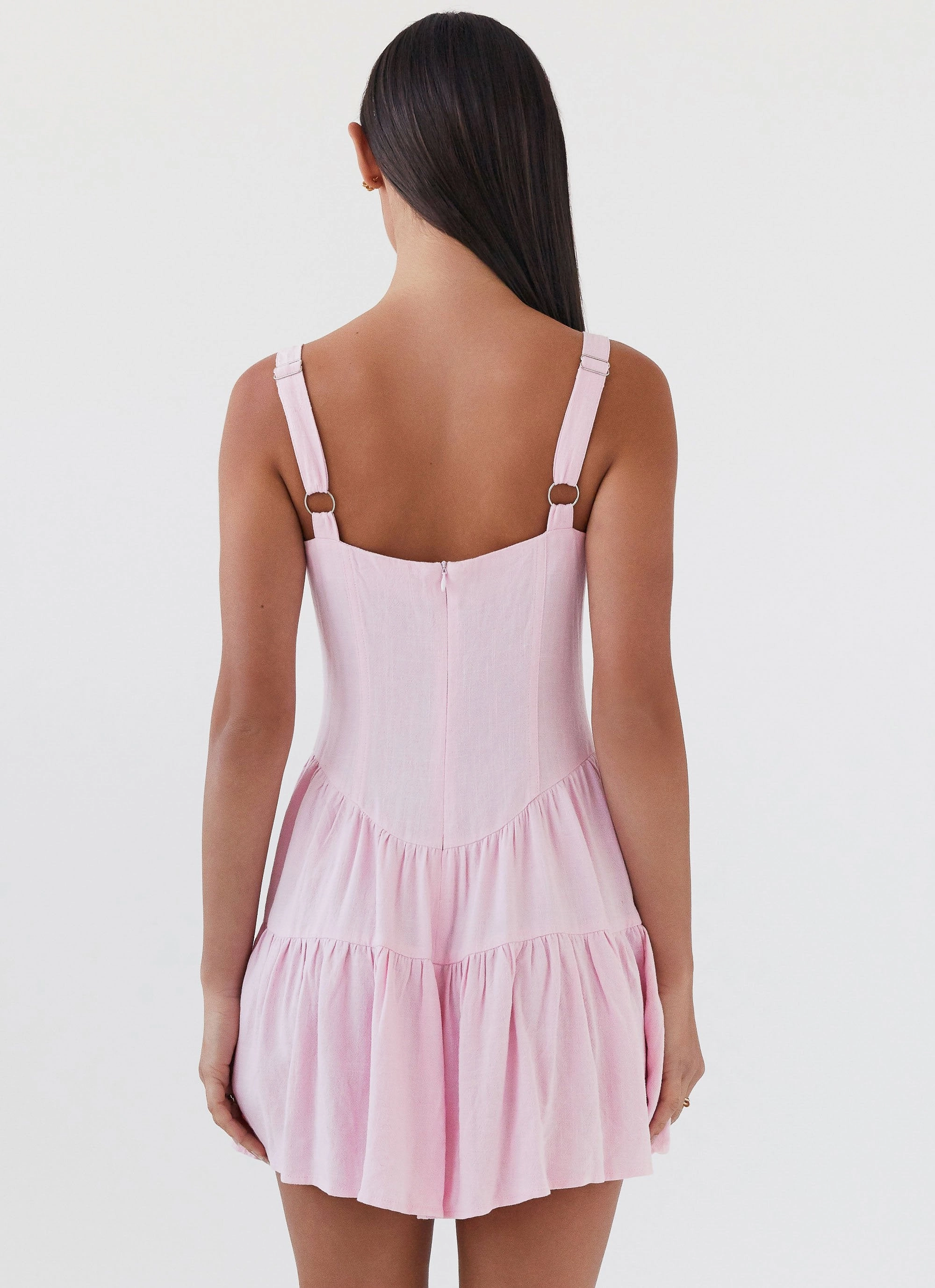 Airy Fit Effortless weekend dress Lucie Linen Mini Dress - Pink