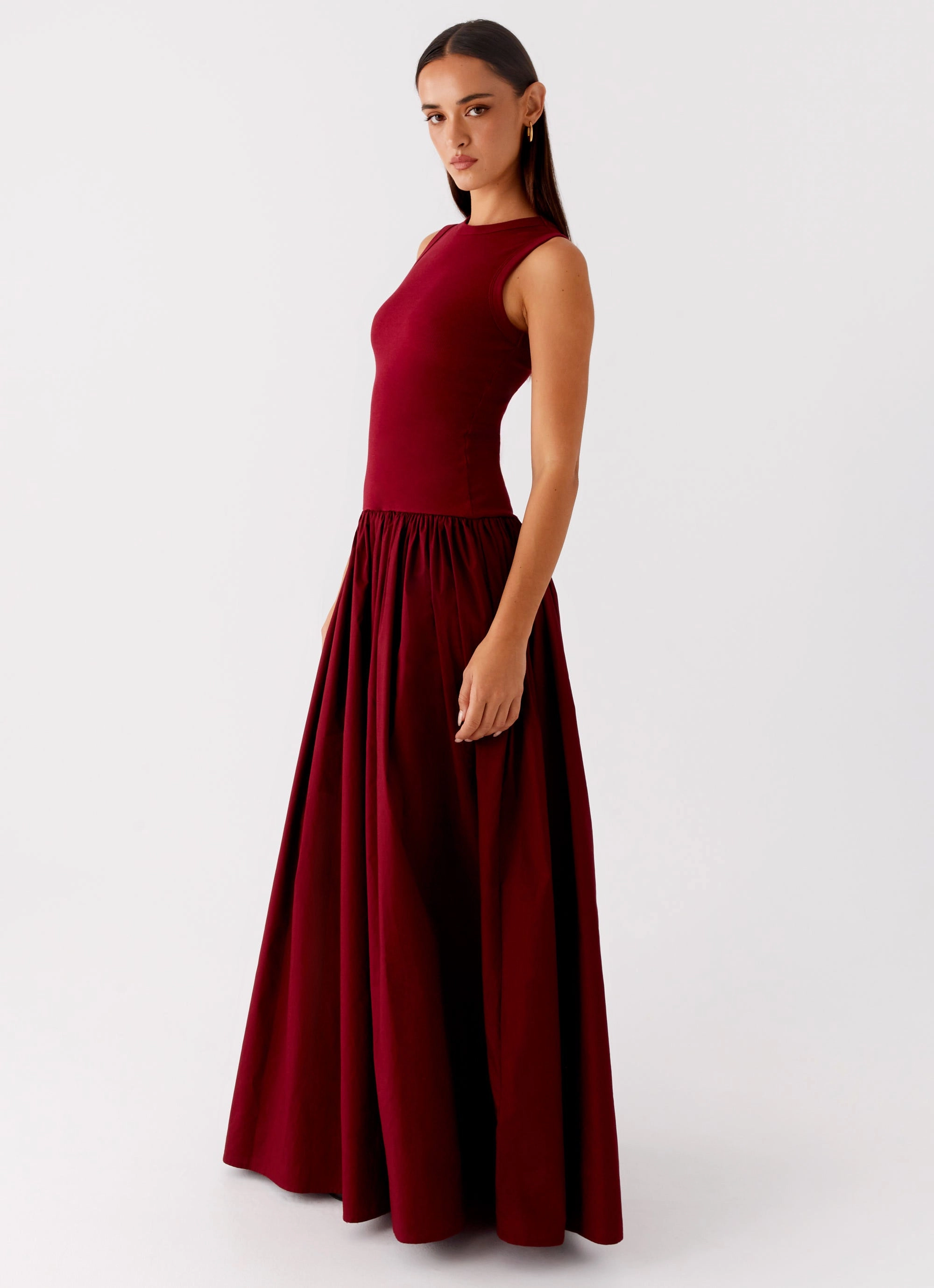 Shivani Maxi Dress - Maroon Reversible-Style