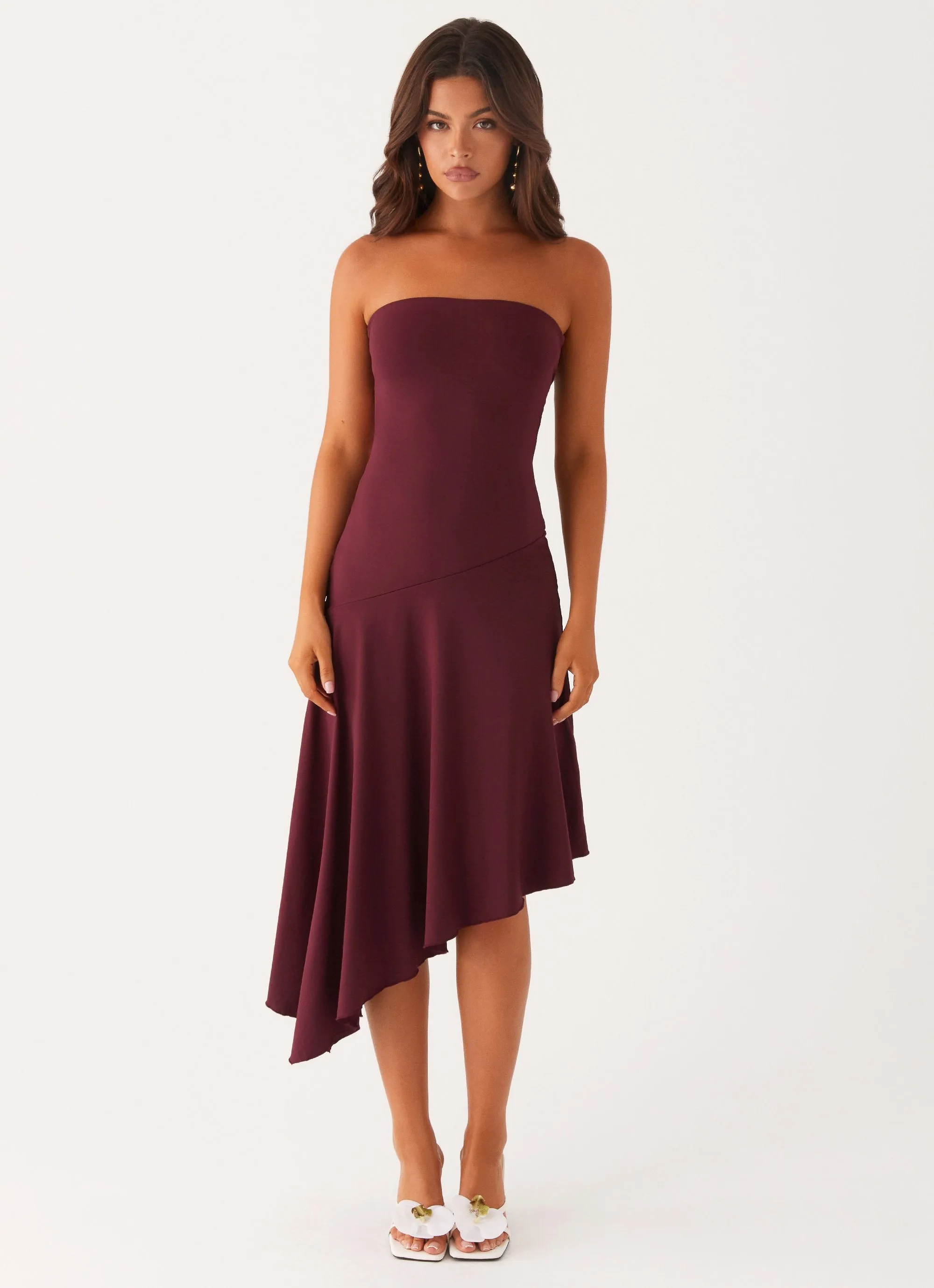 FlatlockSeam Juliana Midi Dress - Mulberry