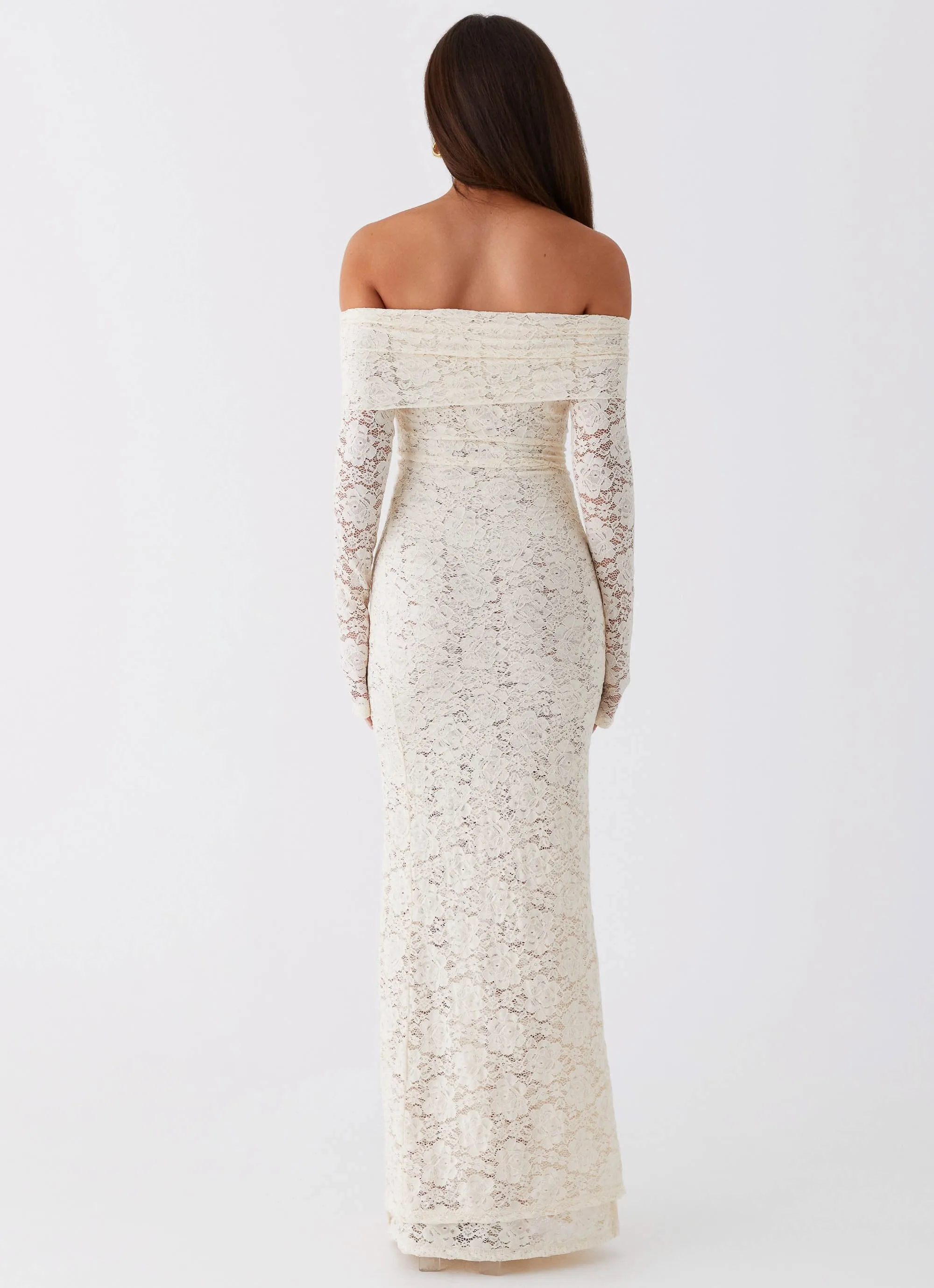 Yours Always Lace Maxi Dress - Ivory Pure Motion Clean Stitch
