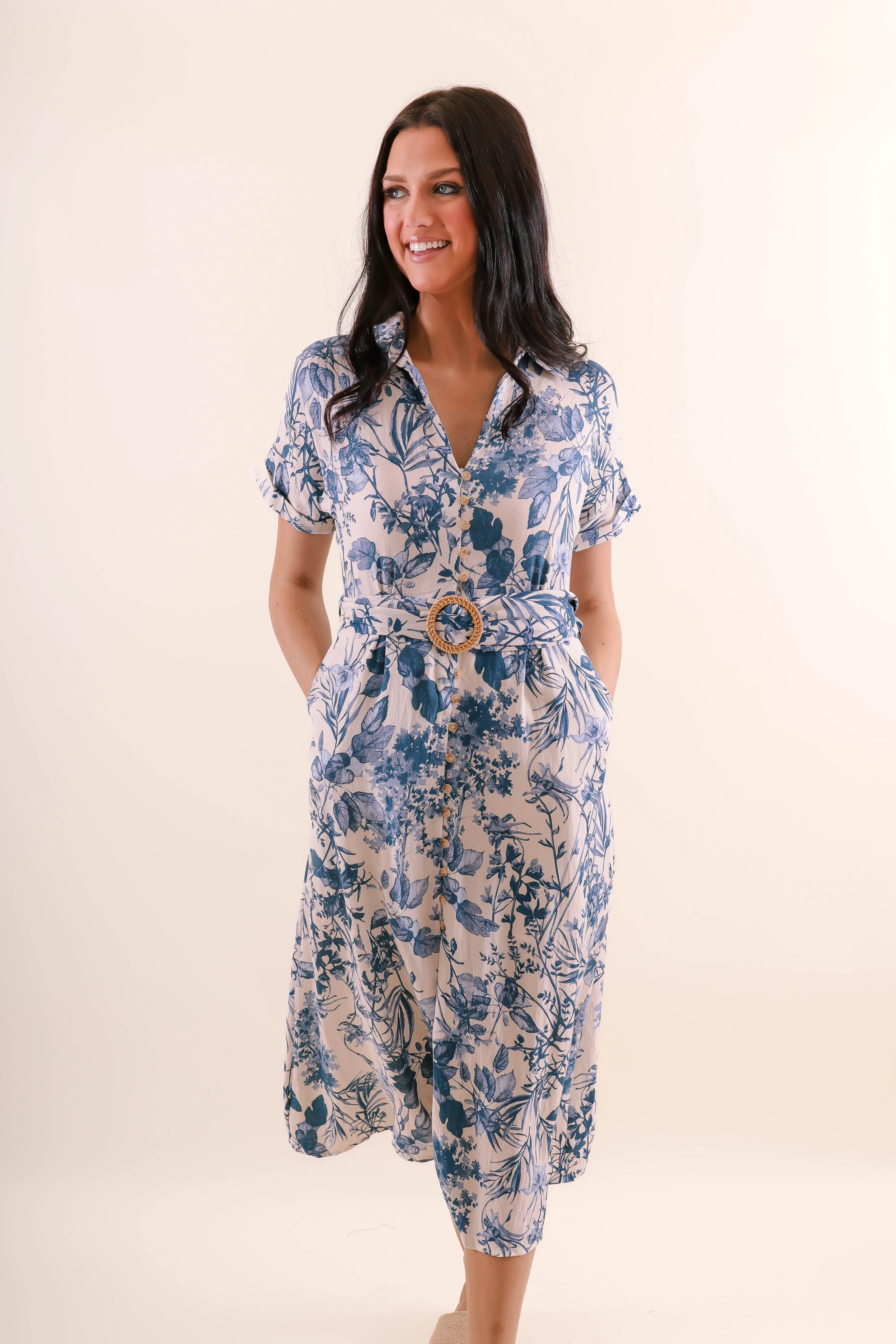 In Between The Leaves Midi Dress Contemporary Wear