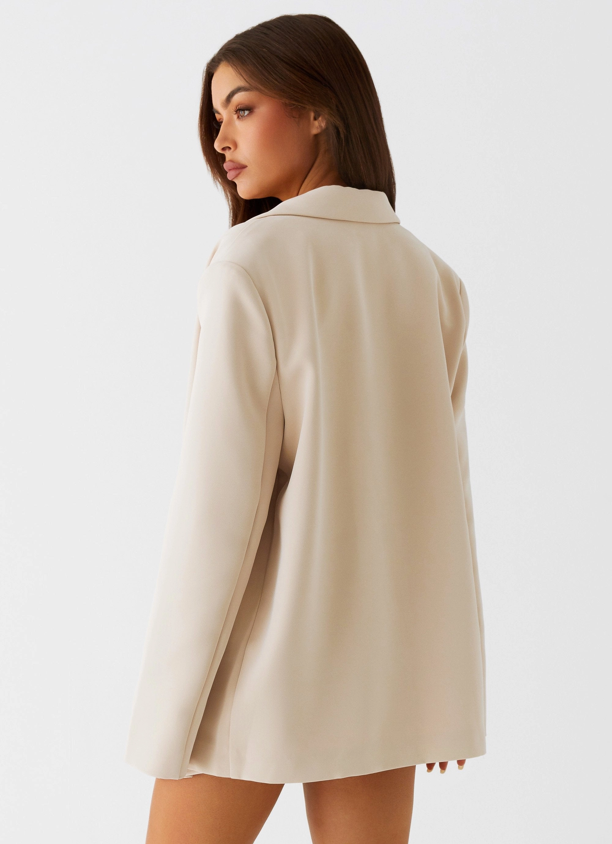 Stretch Cloth Eco Friendly Production Stealth Mode Blazer - Beige