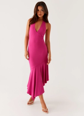 Perdita Midi Dress - Fuchsia All Inclusive Softly Structured