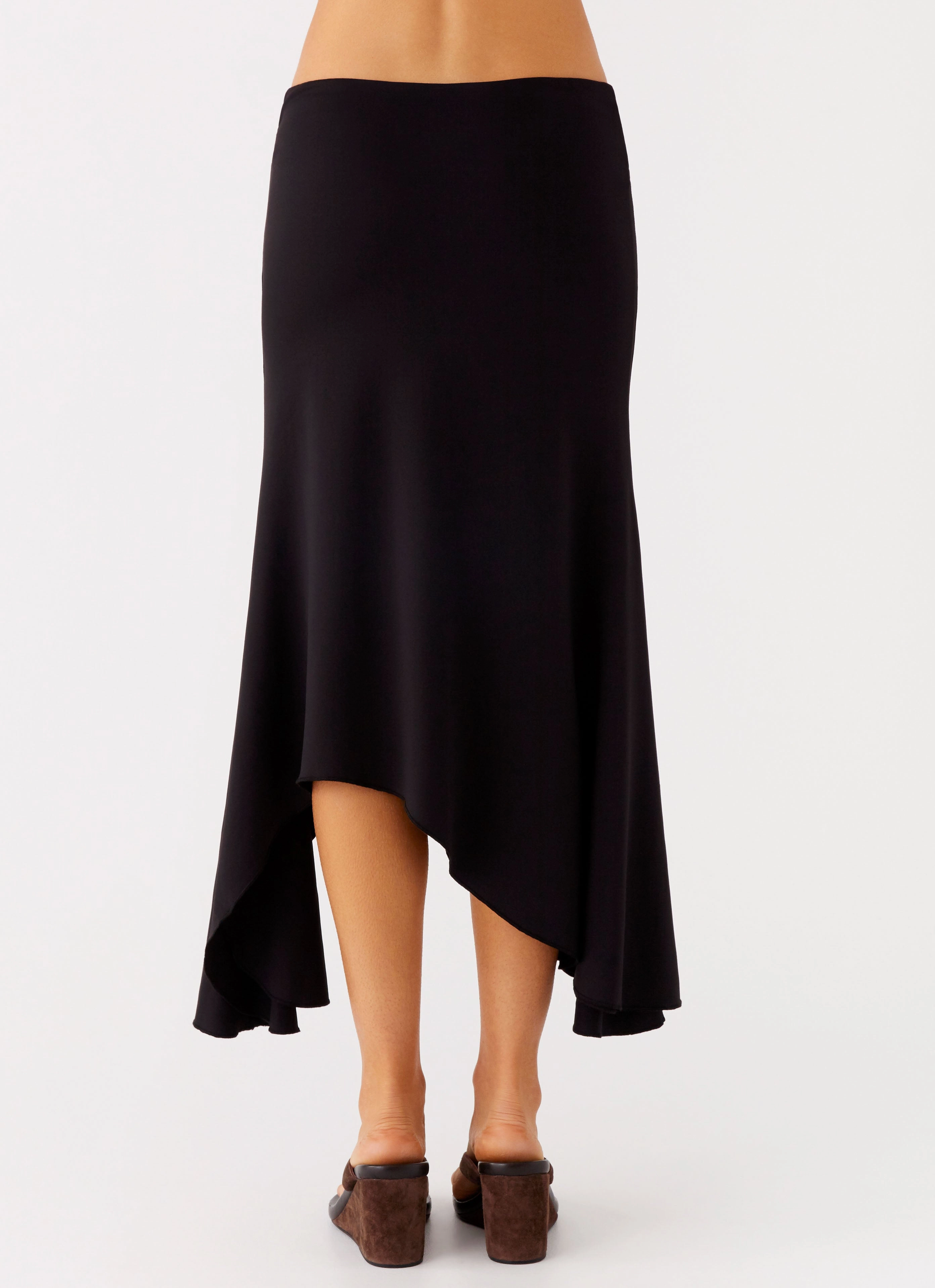 Seattle Midi Skirt - Black SecureCargoPockets Premium Quality