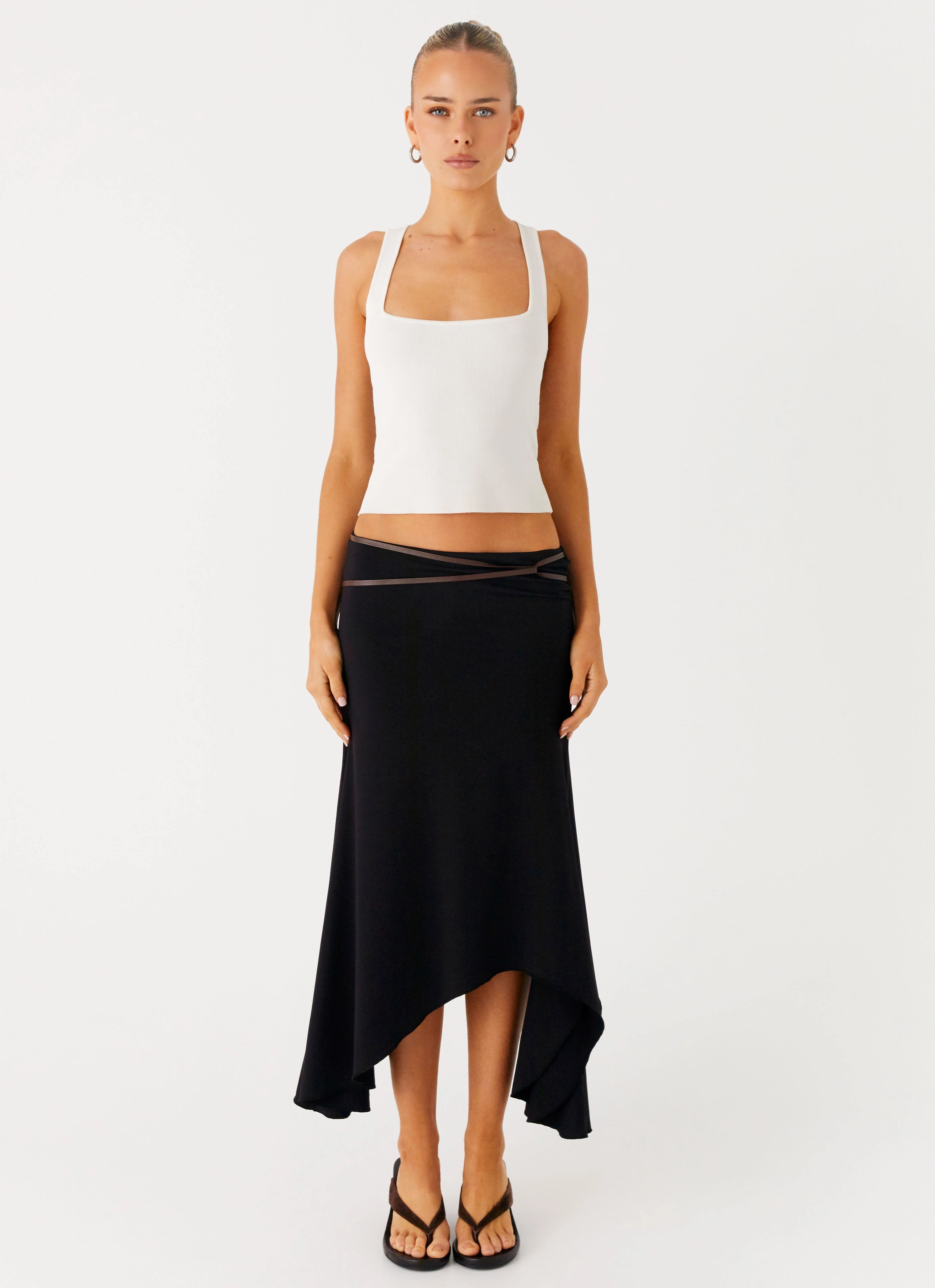 Seattle Midi Skirt - Black Elastic Cuff FadeResistantTreatment