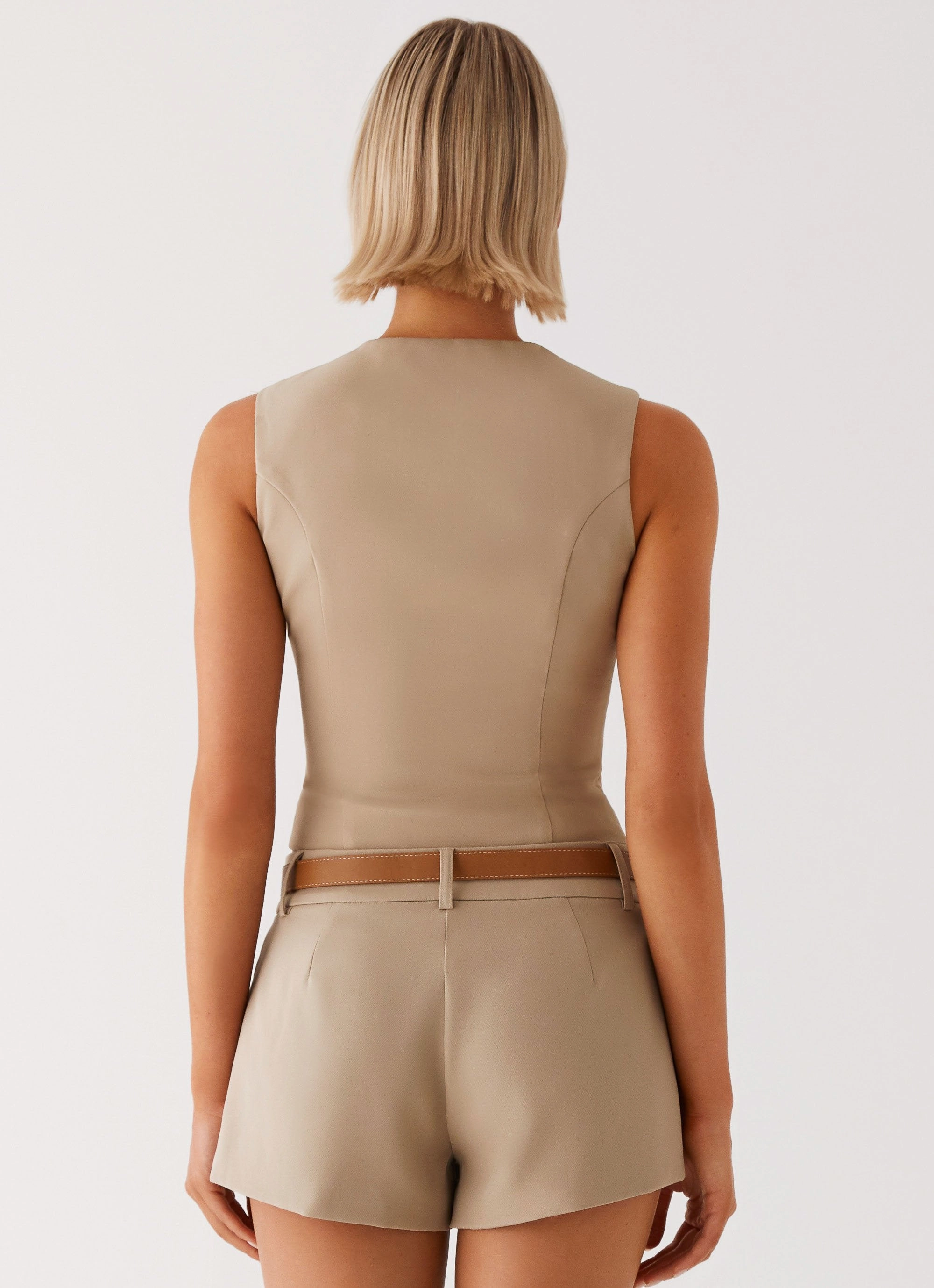 Ultra Soft Handfeel Bonny Fitted Top - Brown