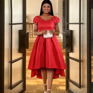 Bow Tied Waist A-Line Commuter Dress