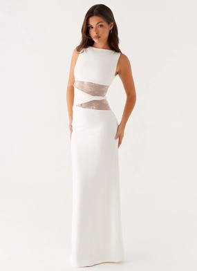 Effortless Elegance All Season Style Karma Maxi Dress - White
