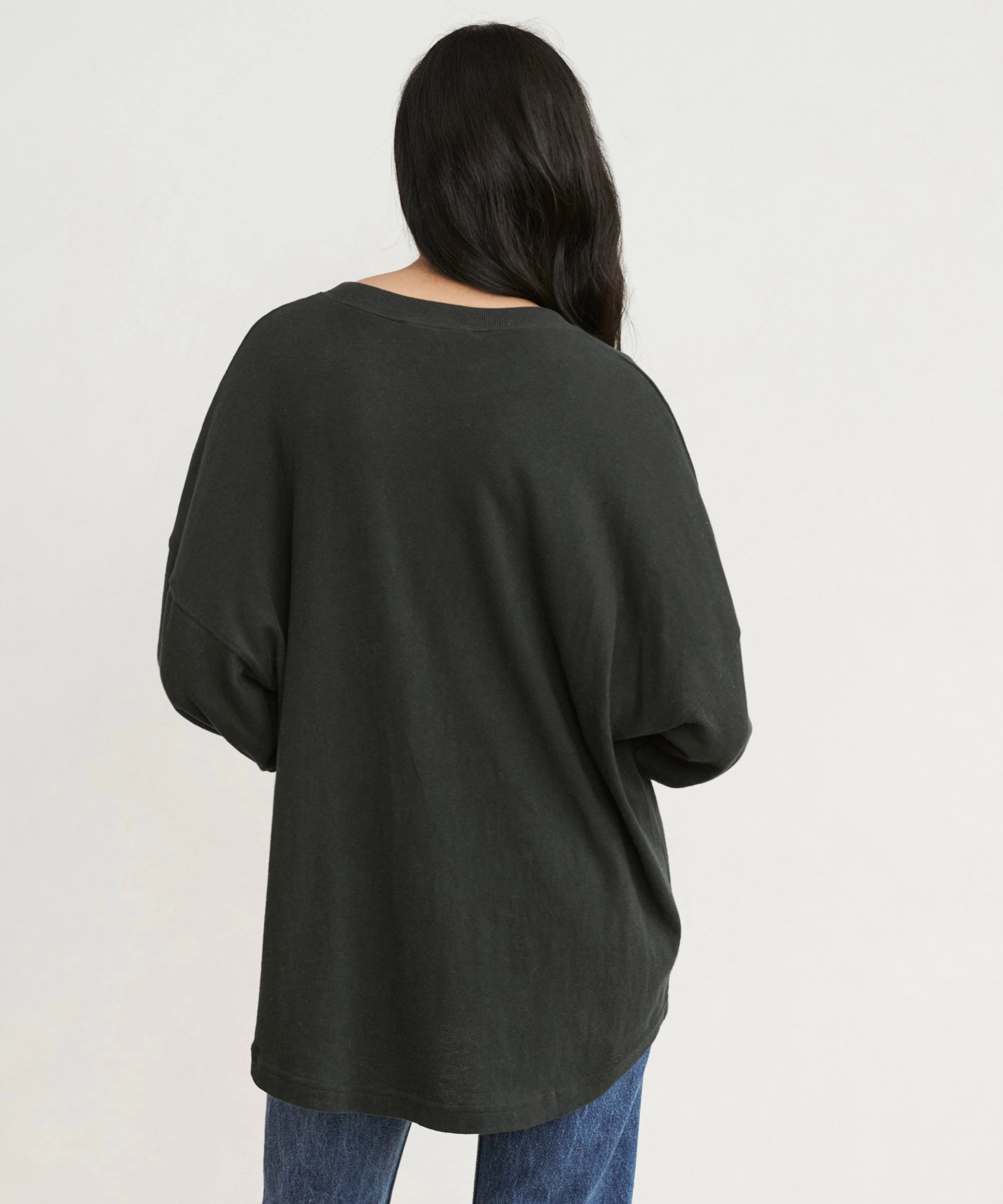 Boyfriend Long-Sleeve Tee Reinforced Neckline