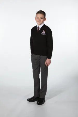 Boys Charcoal Heather Pants - Slim