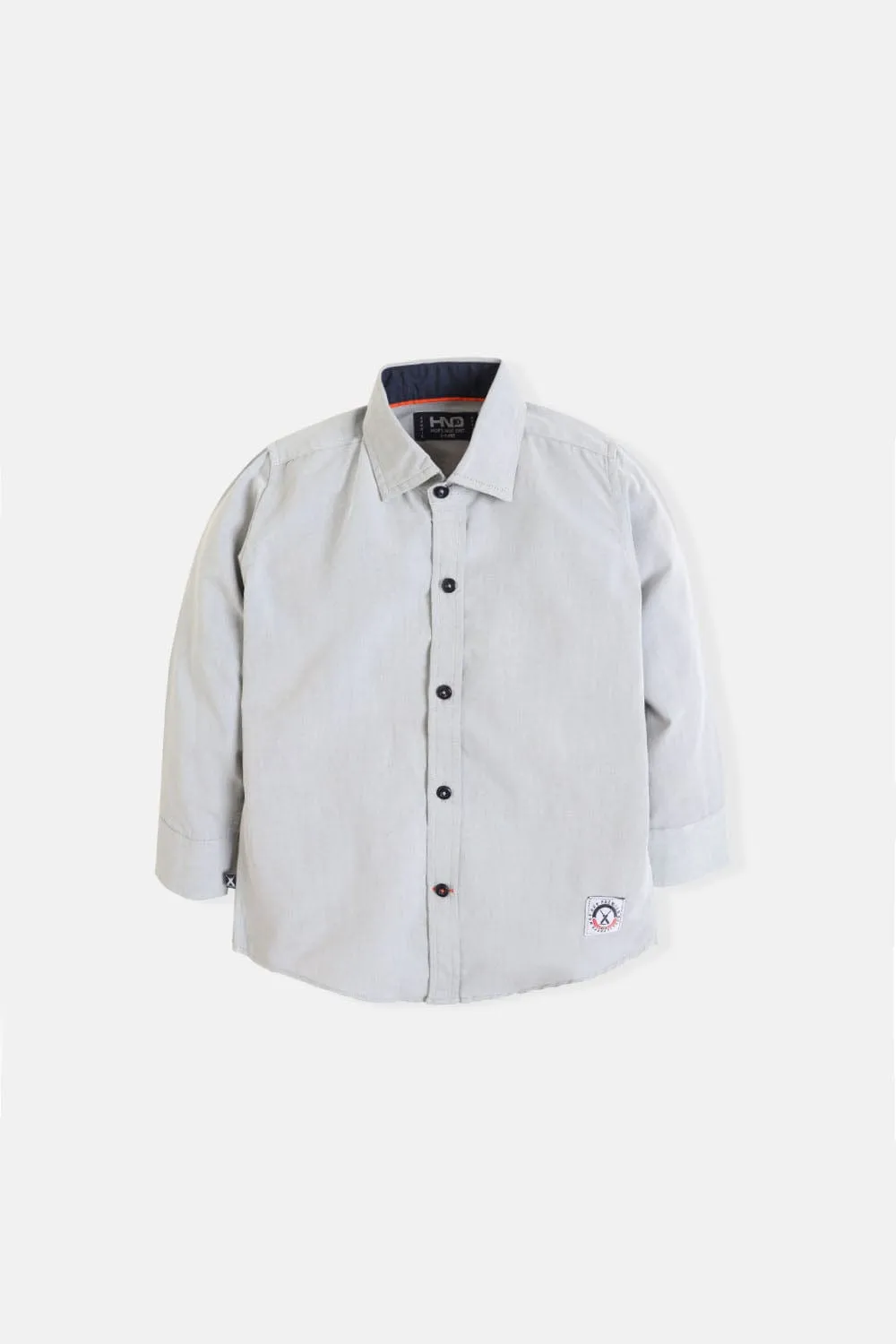 Boys Grey Semi Formal Casual Shirt