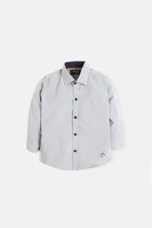 Boys Grey Semi Formal Casual Shirt