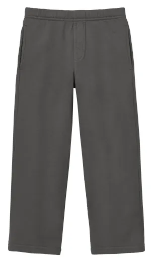 Boys Lightweight Soft Cotton  Fleece Straight Leg Pocket Pant | Charcoal