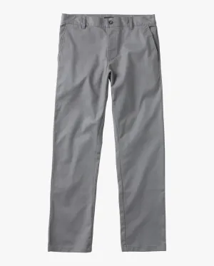 Boys Weekday Stretch Straight Fit Pant - Smoke
