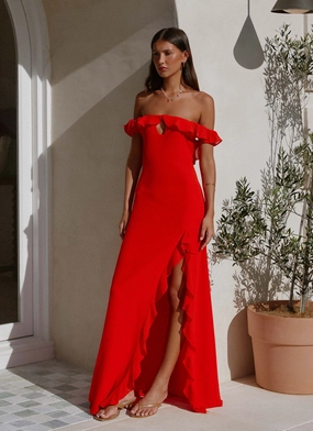 Handmade Braxton Maxi Dress - Red