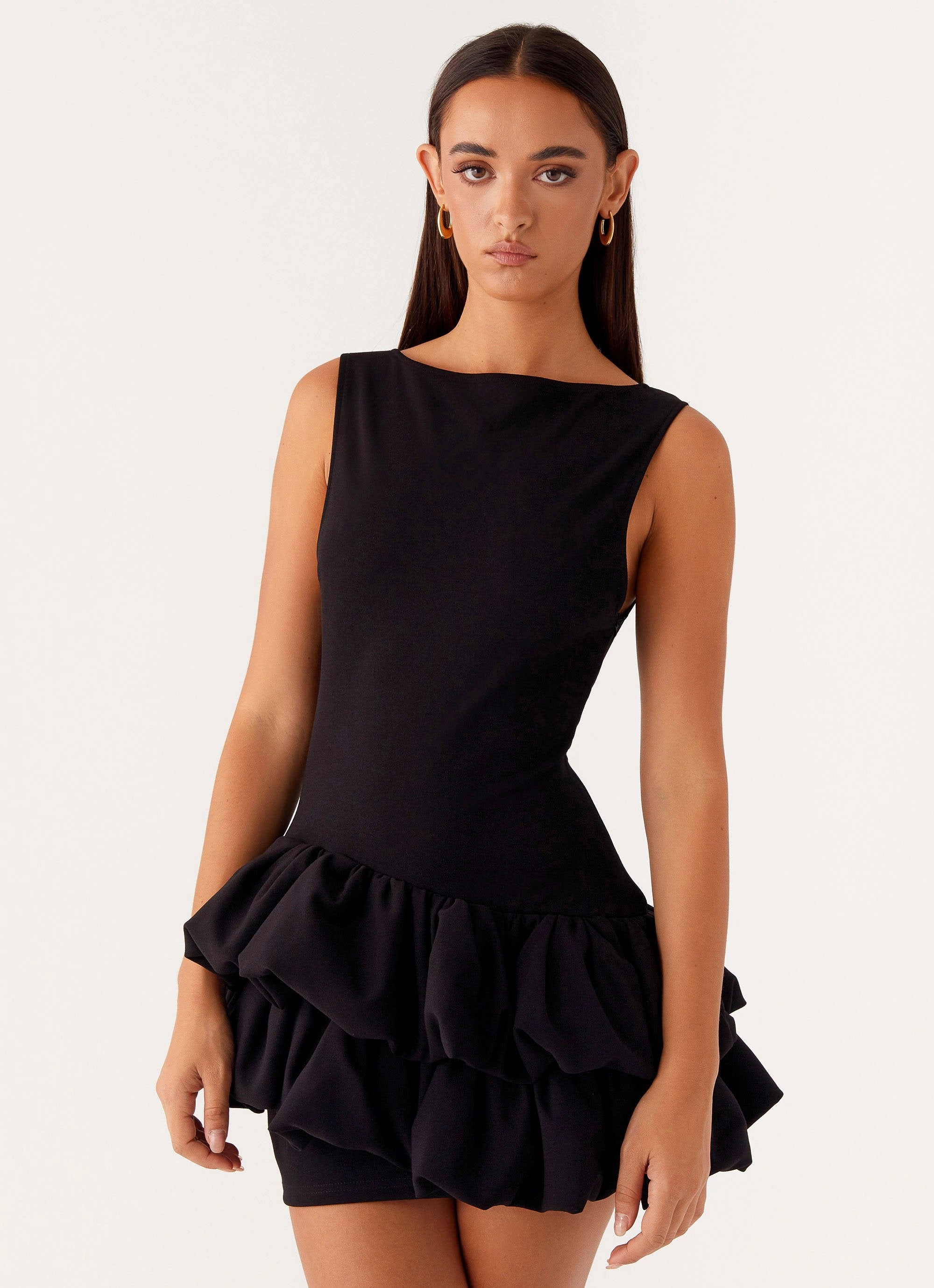 Luxury Feel Break Free Mini Dress - Black