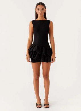 Clean Grace Break Free Mini Dress - Black