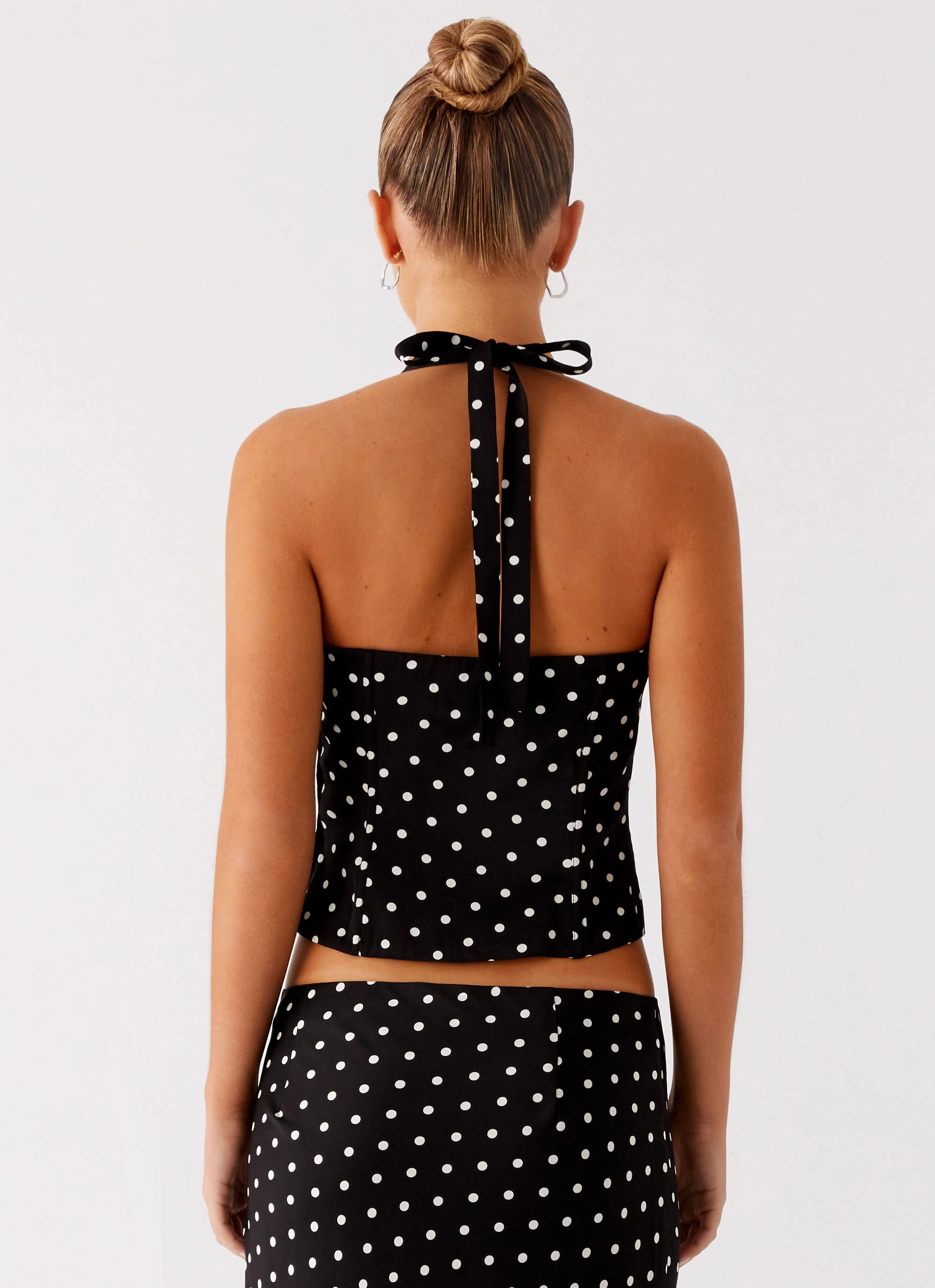 Breanne Top - Black Polka Dot Tagless Design