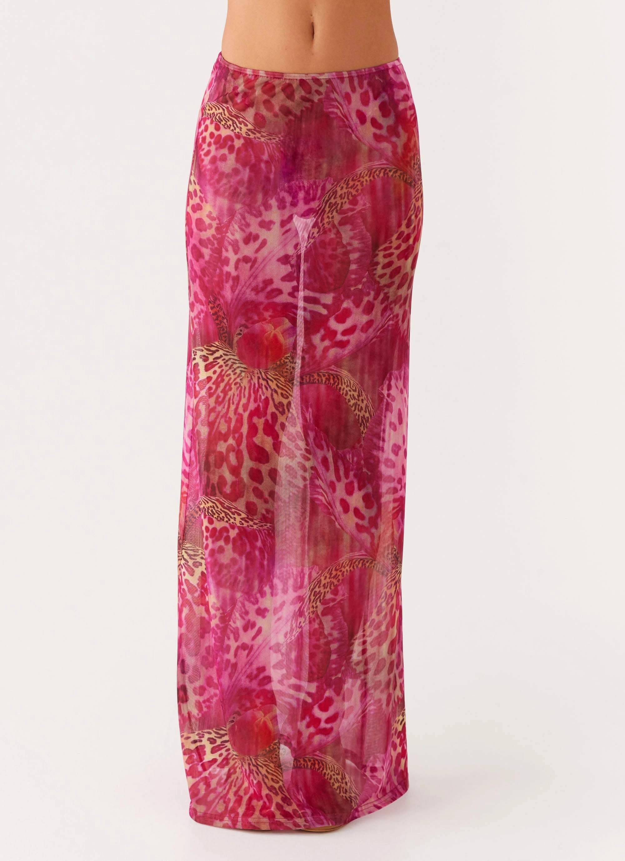 AdjustableTabs Camellia Maxi Skirt - Lavender Lagoon