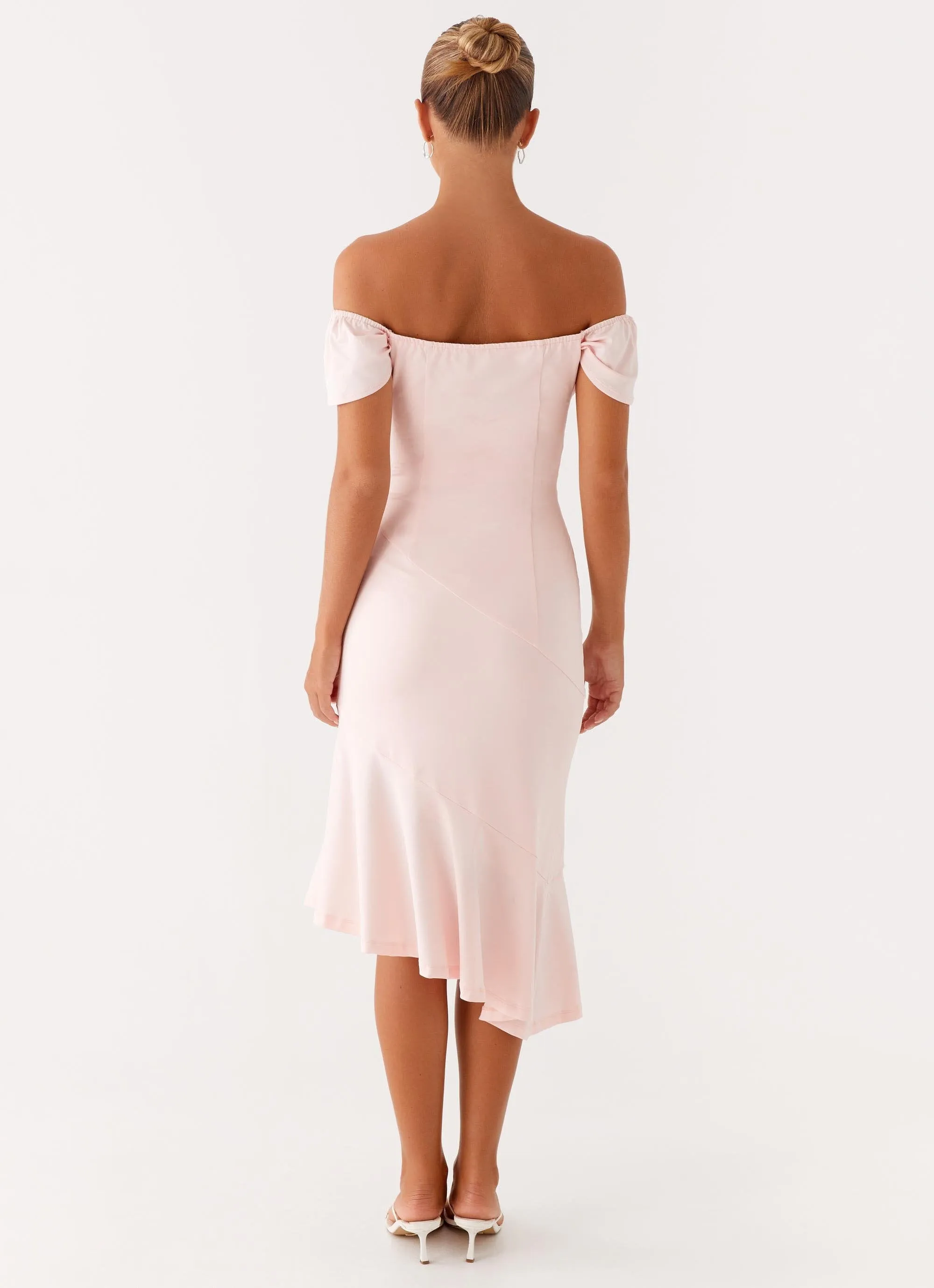 Katherine Midi Dress - Pink Stylish Cut Effortless Layer Wear