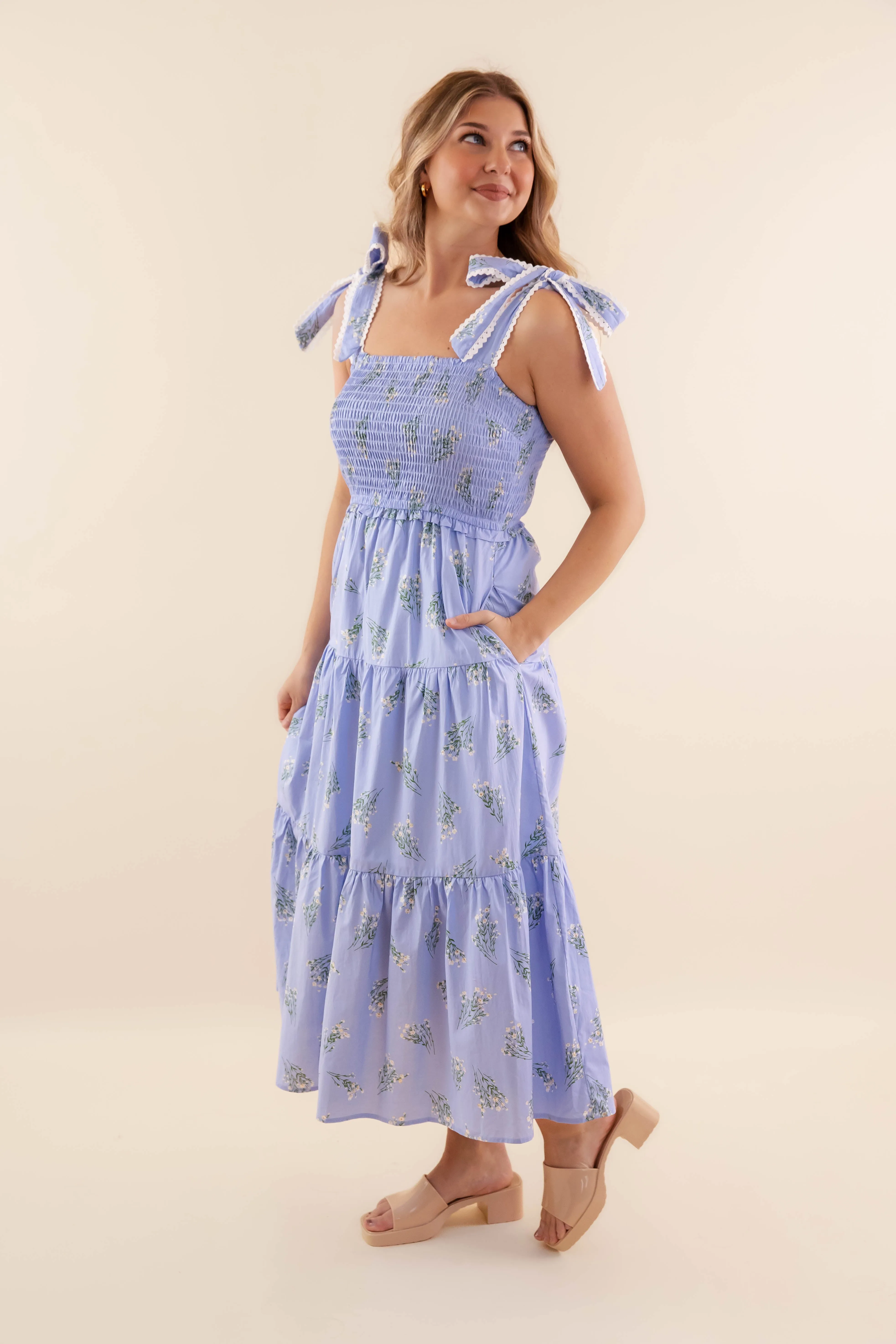 Dear Friend of Mine Midi Dress Clean Drape