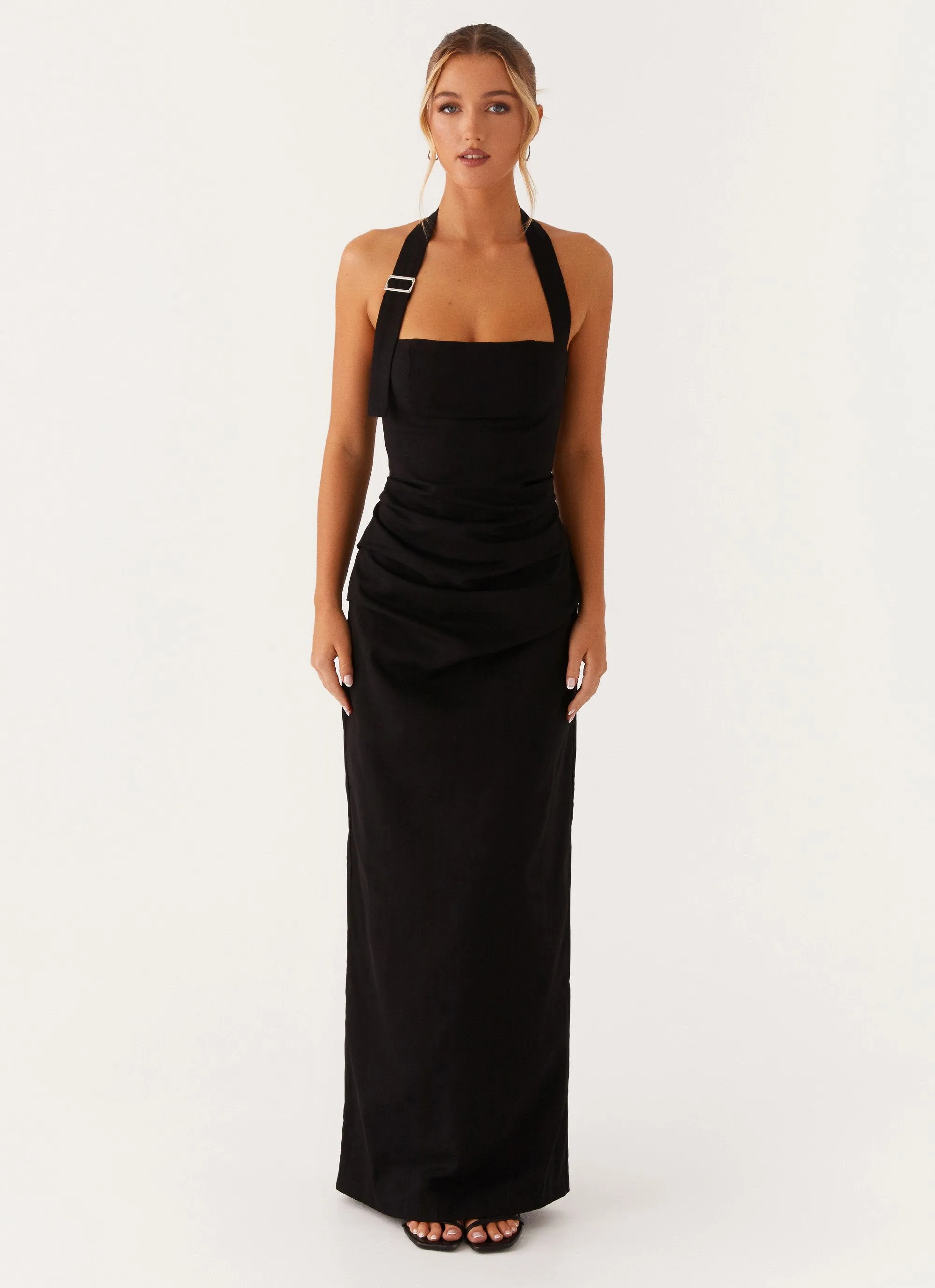 Rumour Has it Maxi Dress - Black Chic Layered Wear Youthful Look