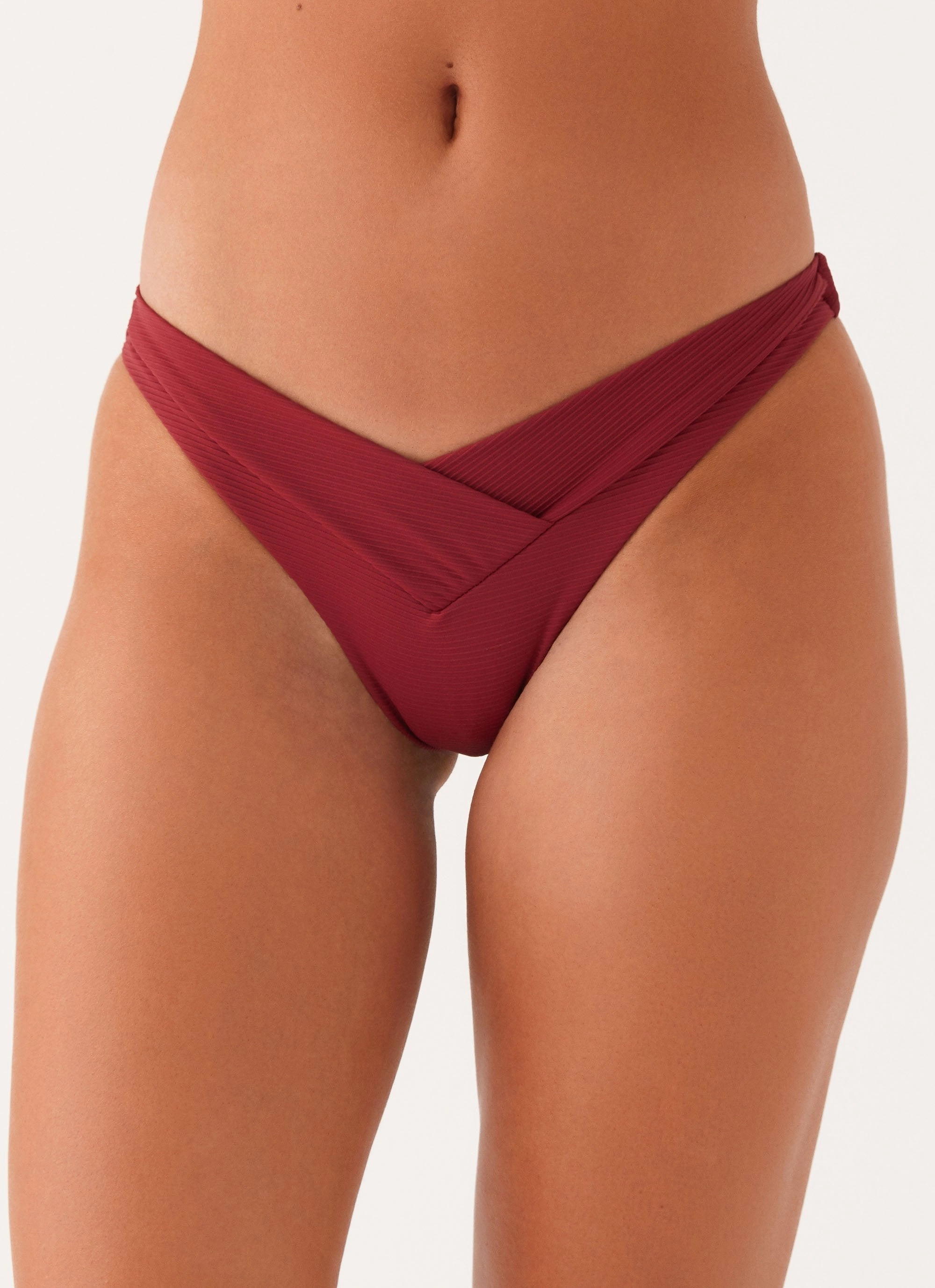 futuristic Sturdy Delta Bikini Bottoms - Mulberry