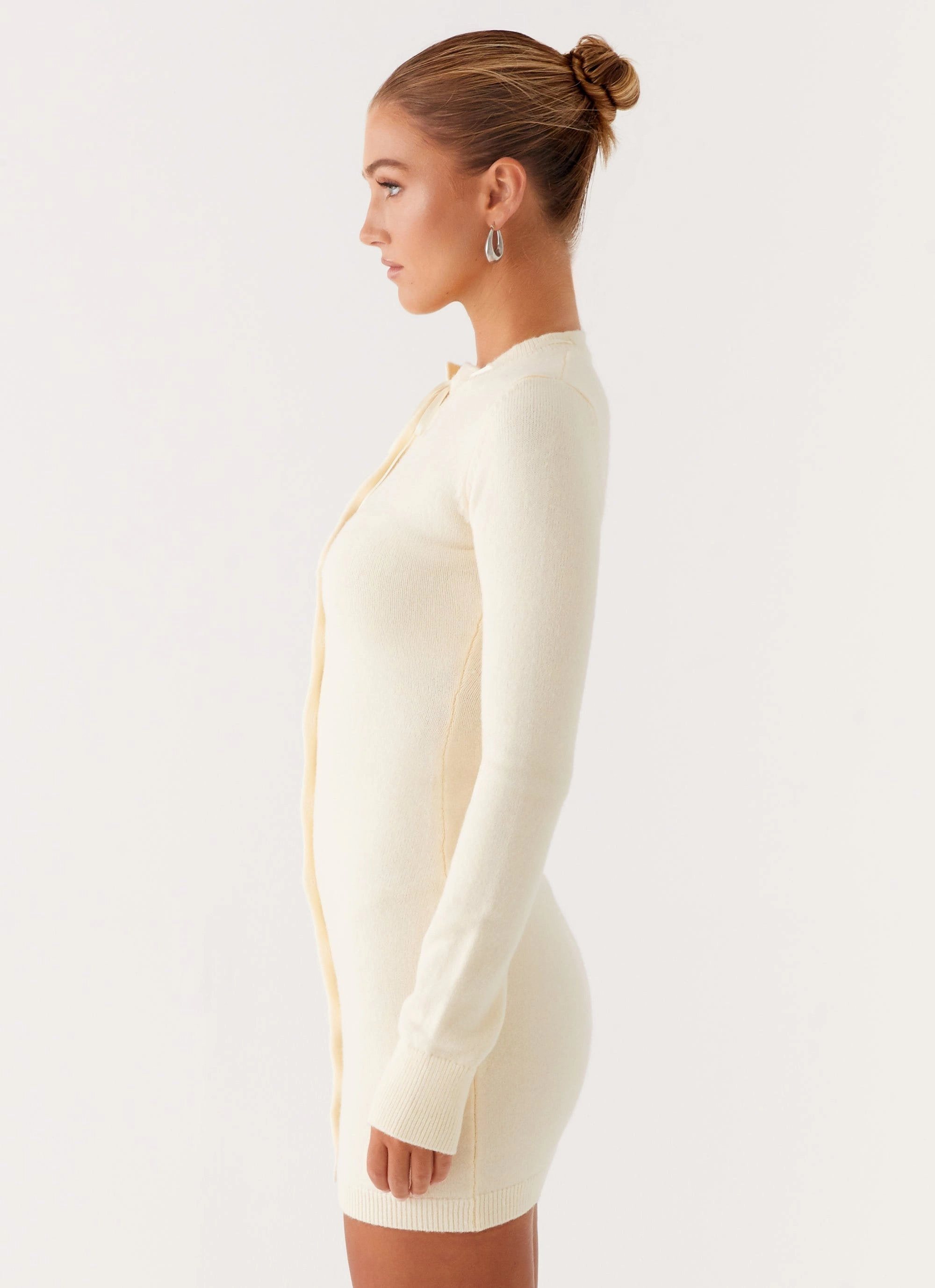 Power Soft Zaffia Knit Mini Dress - Ivory