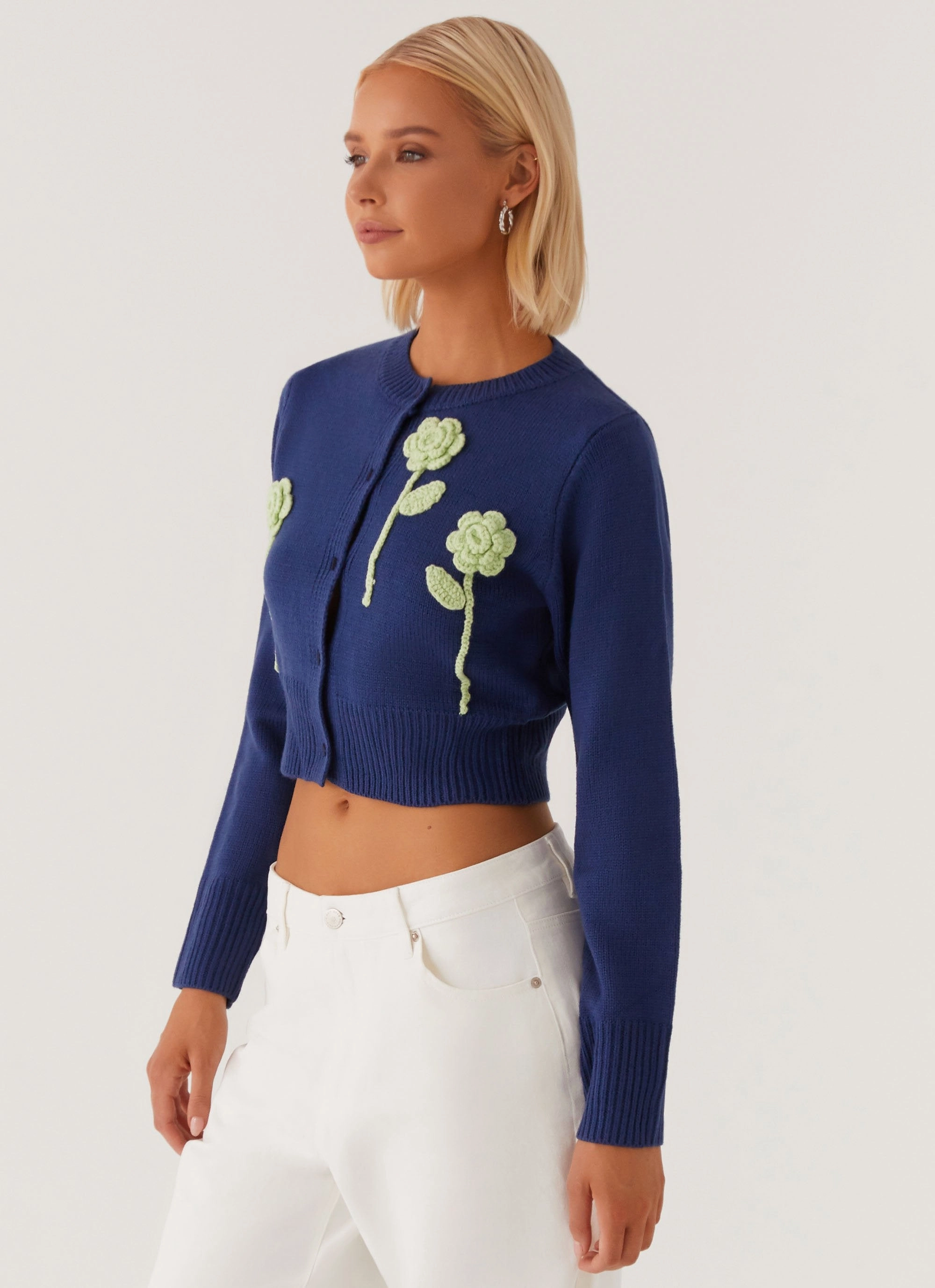 Magnetic Closure Options Everest Knit Cardigan - Navy