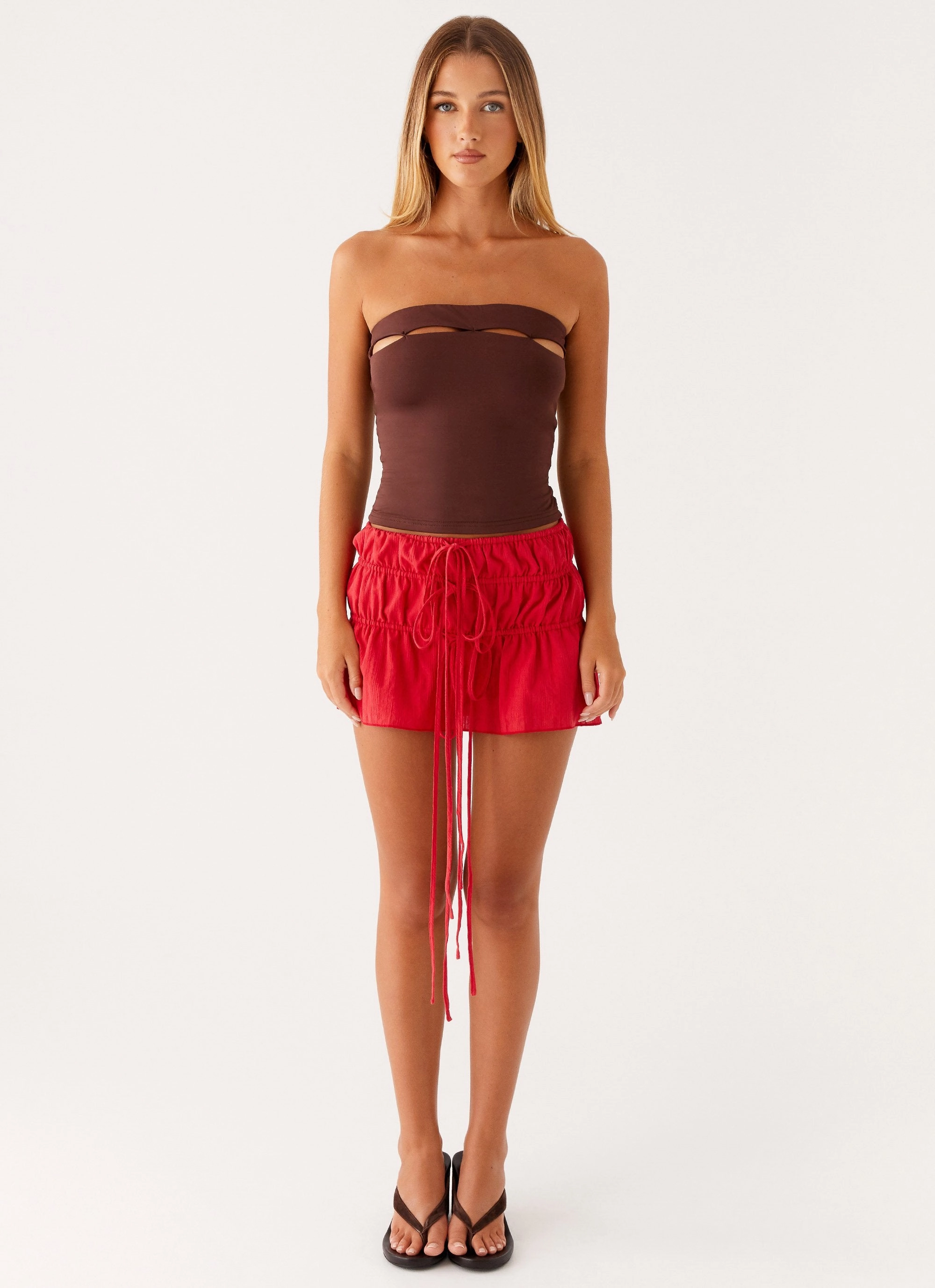 summer look Fia Tube Top - Chocolate